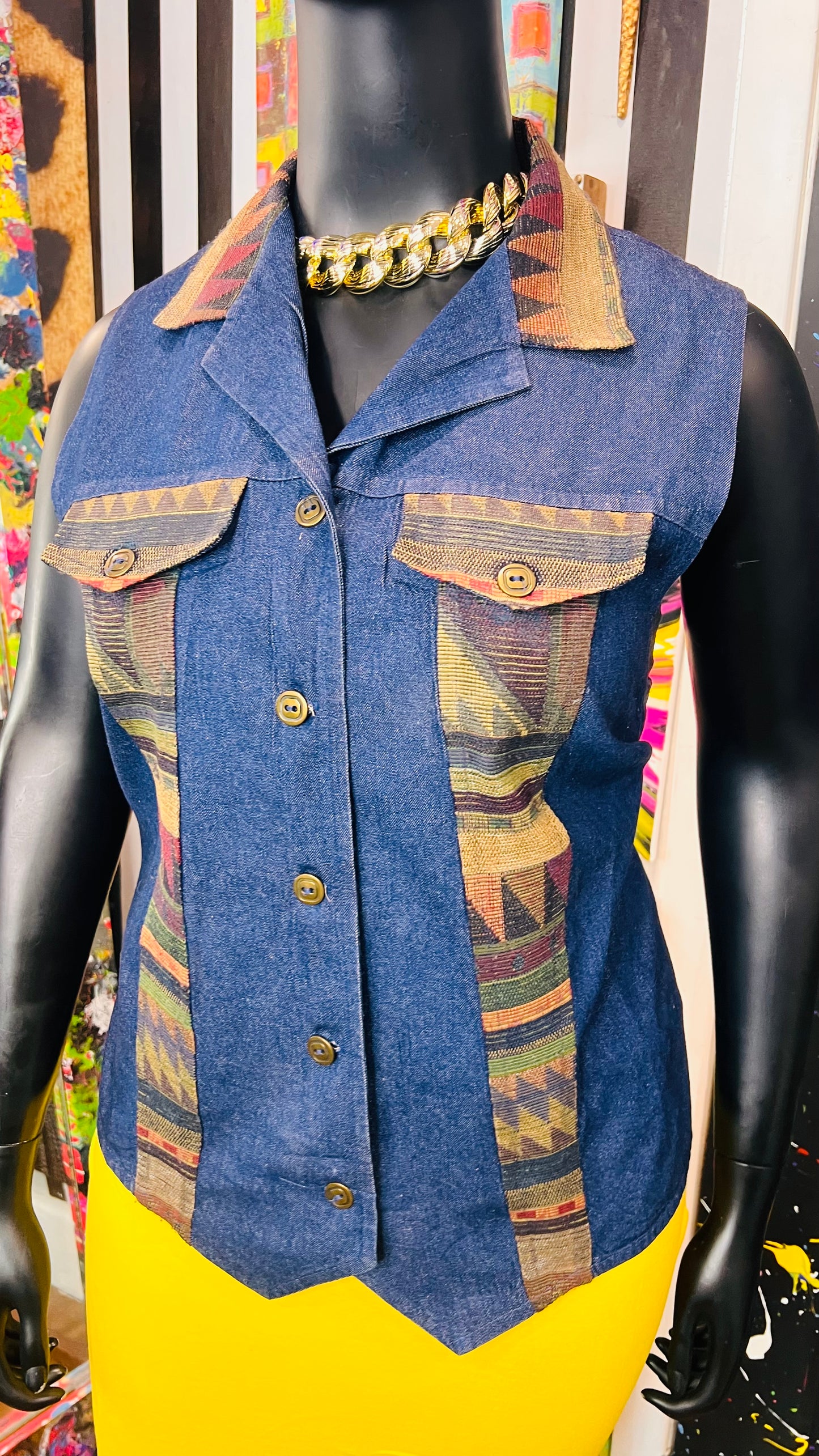Vintage Denim Western Vest (16)