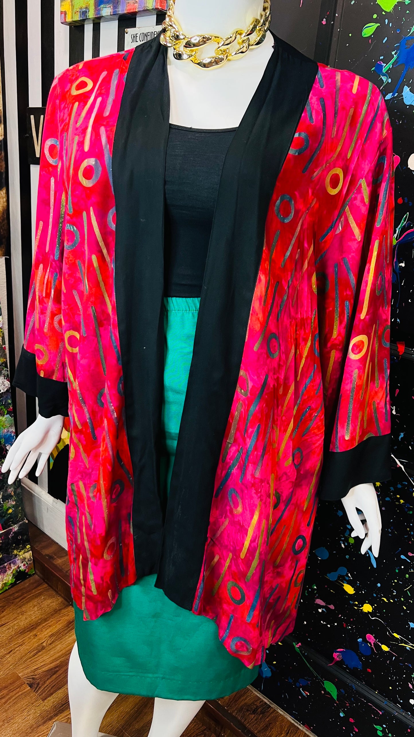 Rayon Abstract Duster (OS)