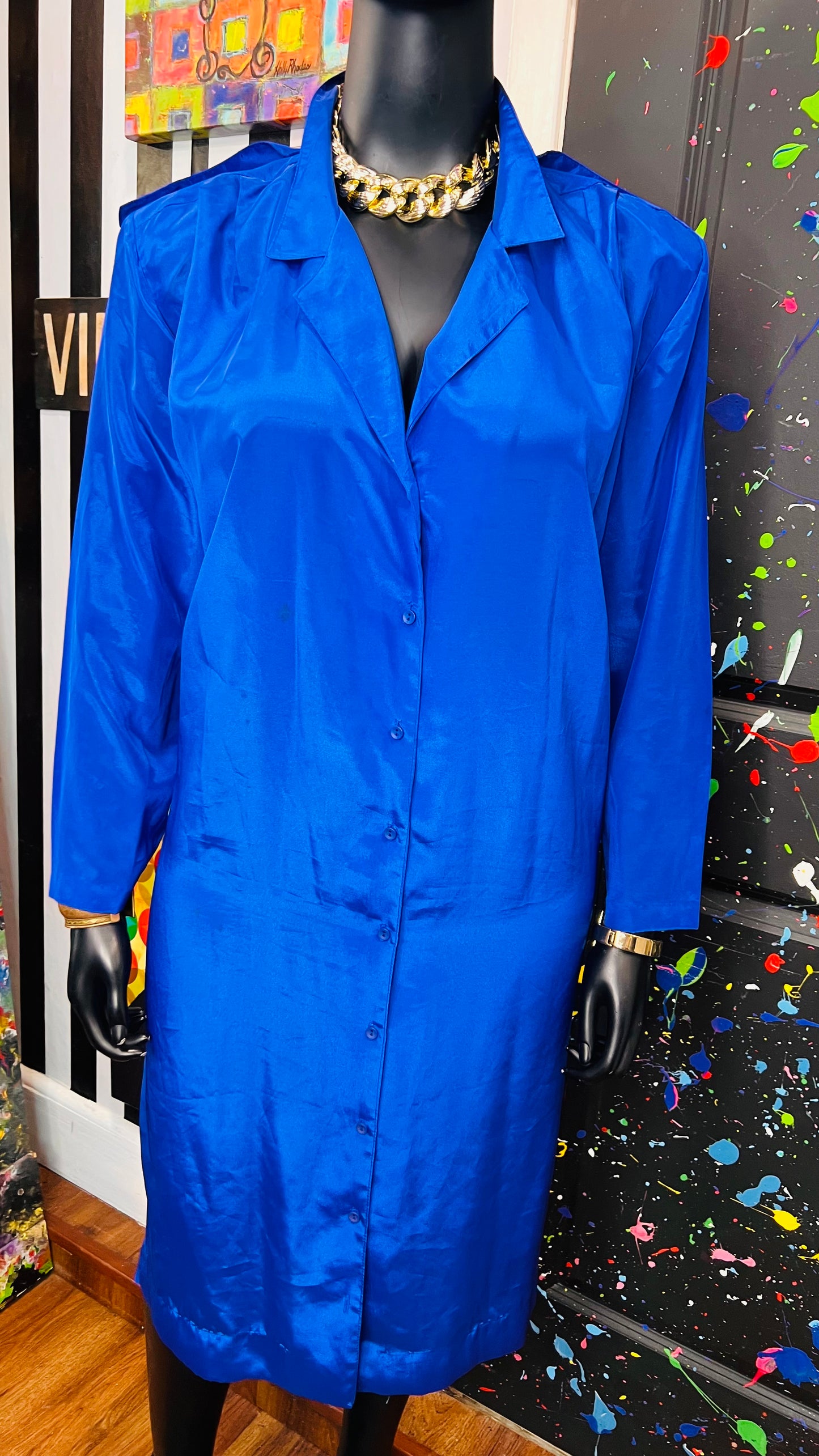 Vintage Cobalt Blue Dress (16)