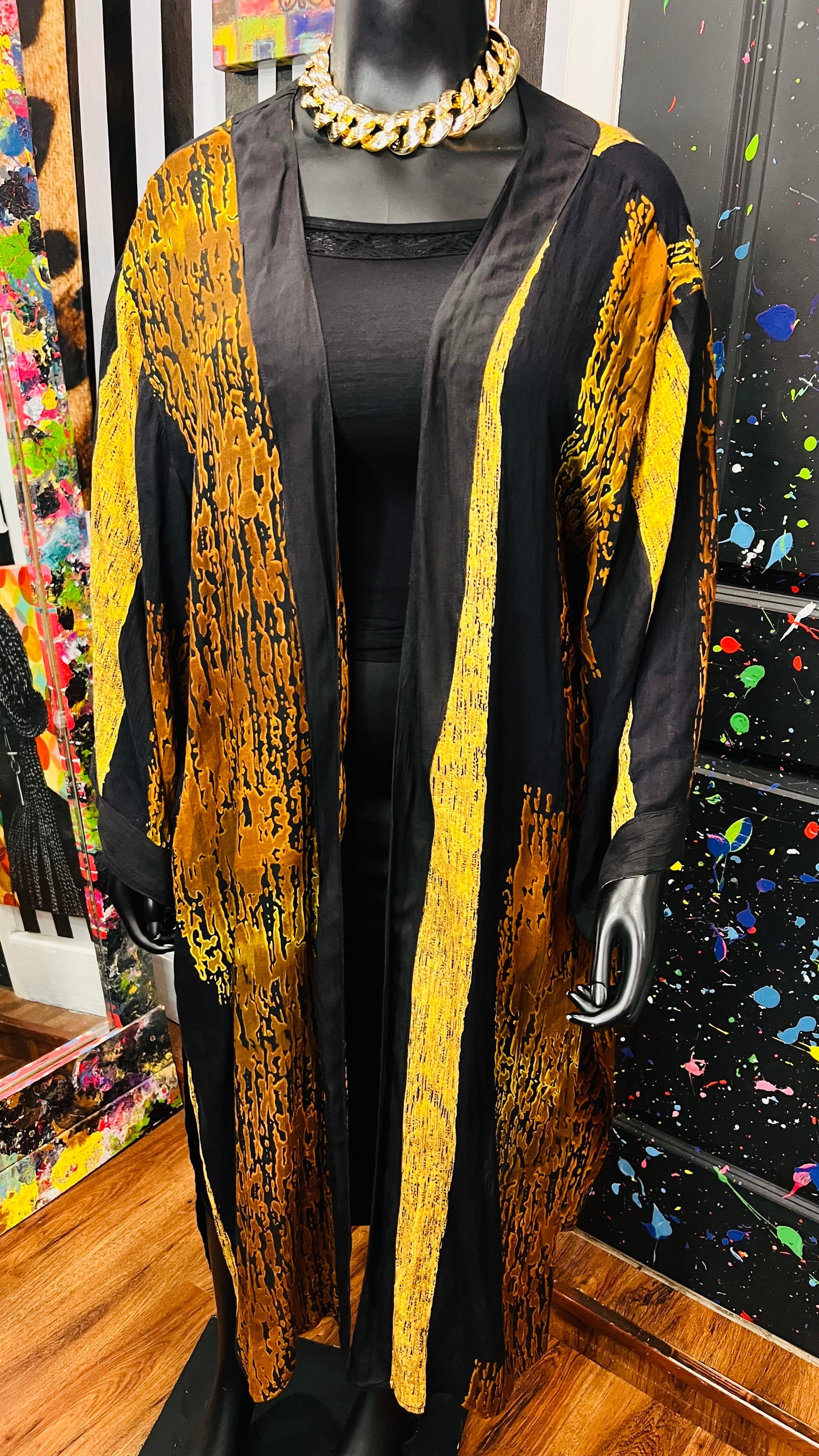 Vintage Abstract Duster (OS) up to 18