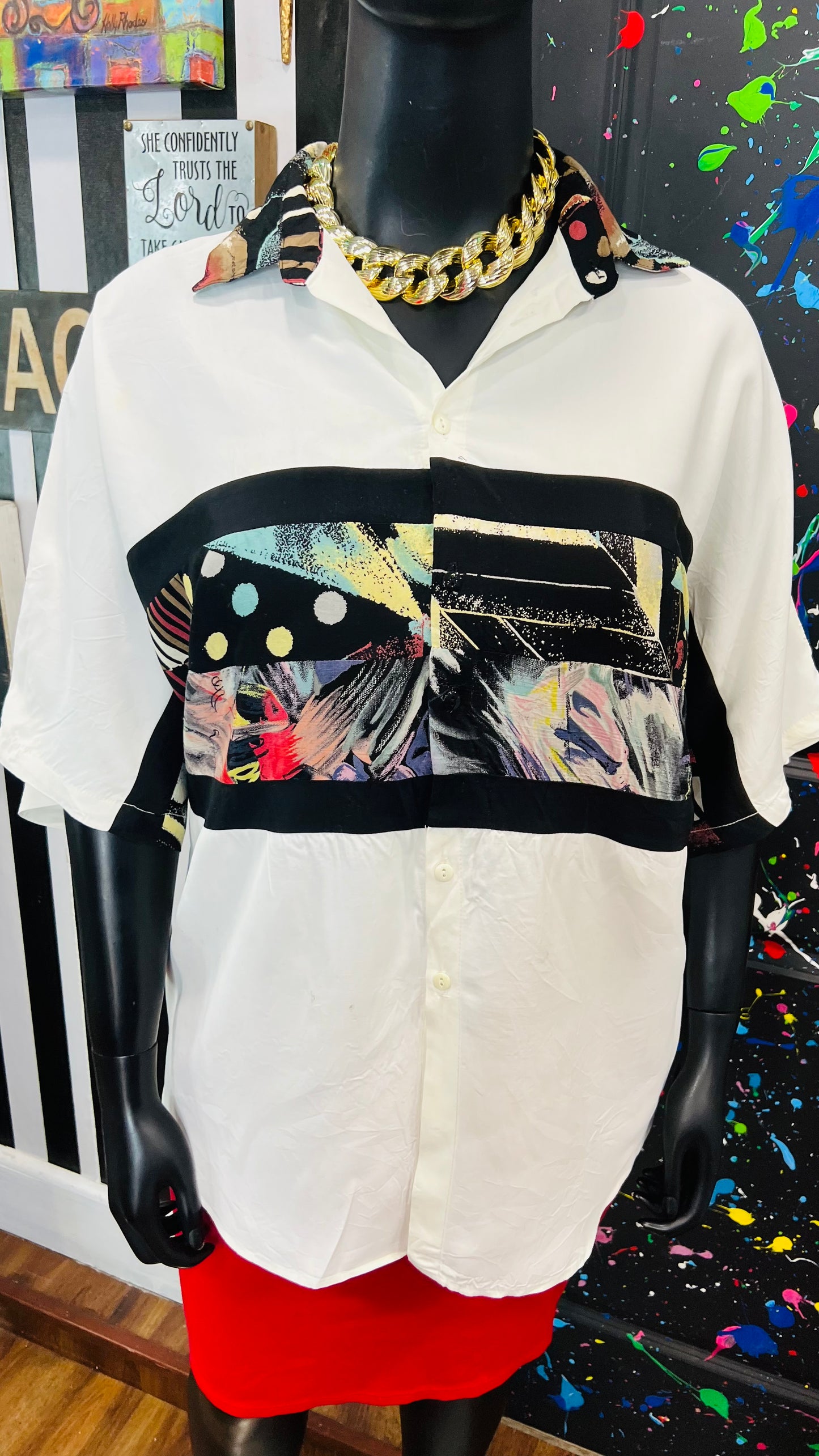 Plus Size Vintage Abstract Blouse (26)