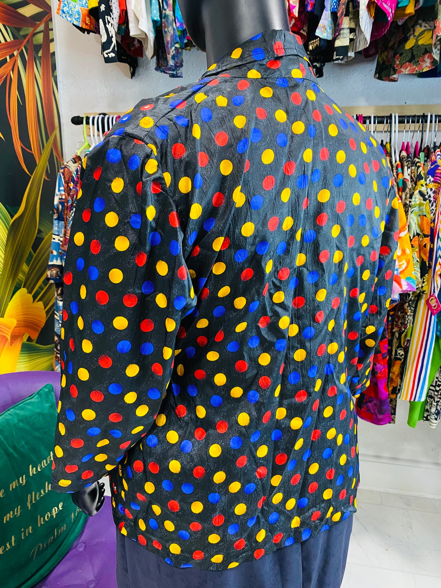 Vintage Colorful Studs Short Blazer