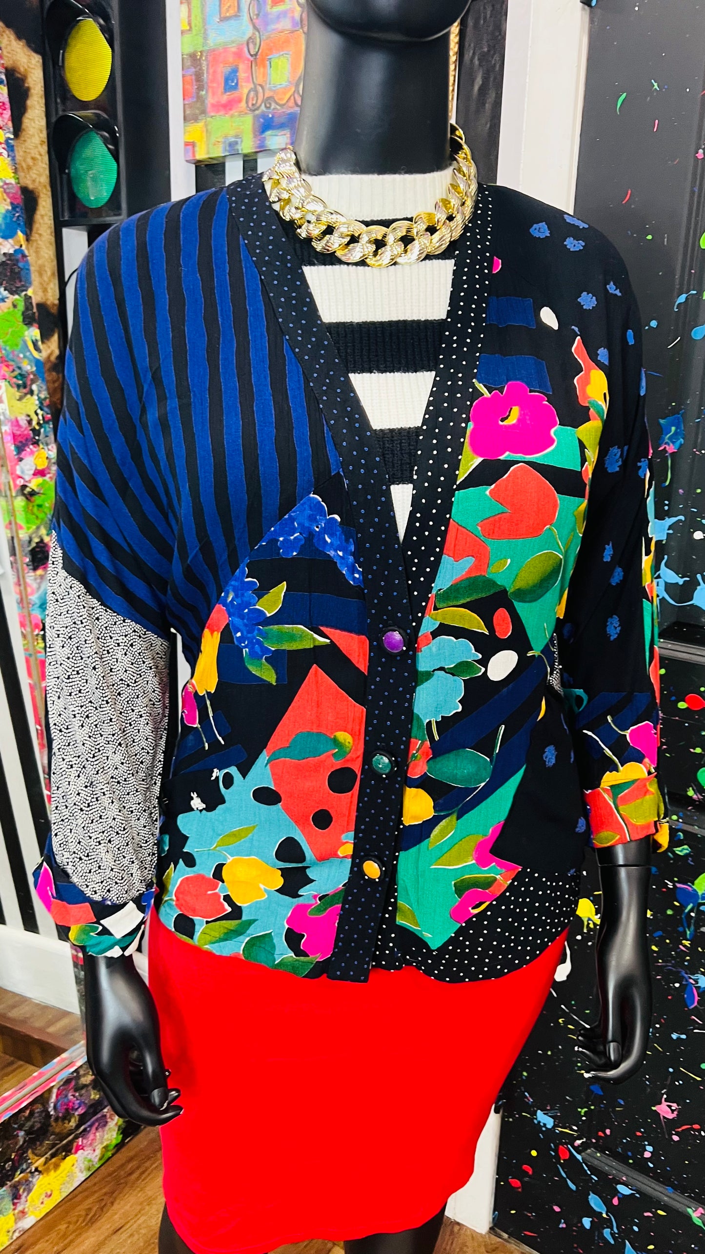 Vintage Carole Little Rayon Jacket (20)