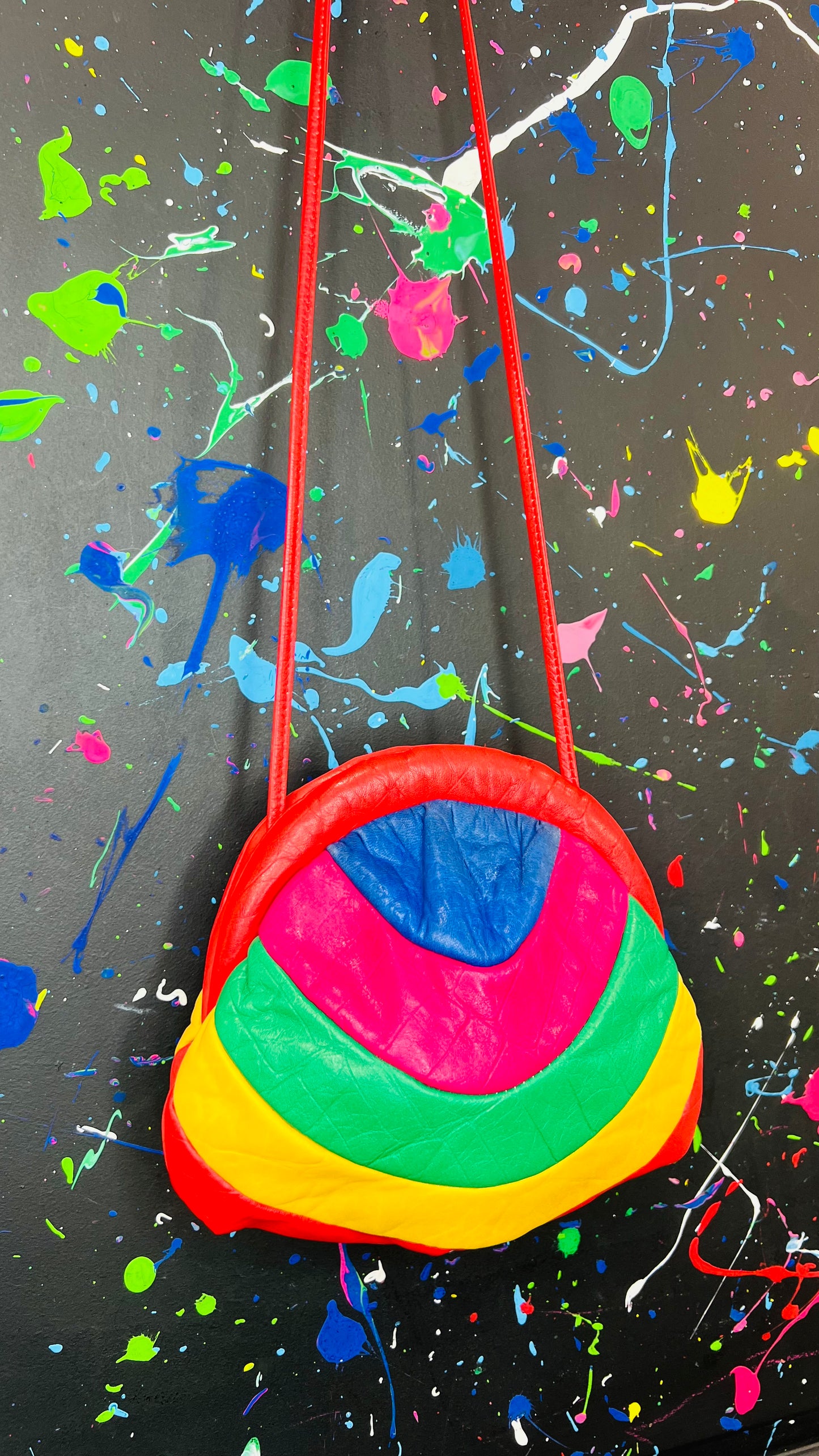 Vintage Viva Of California Rainbow Purse - Genuine Leather