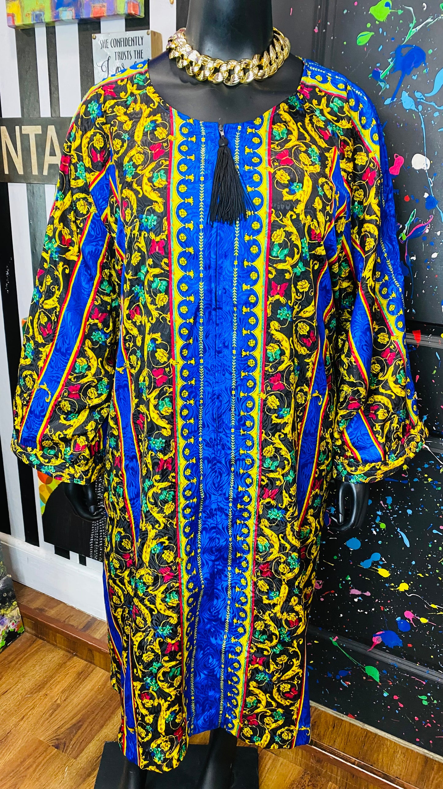 Vintage Tassle Zipper Gown (OS)