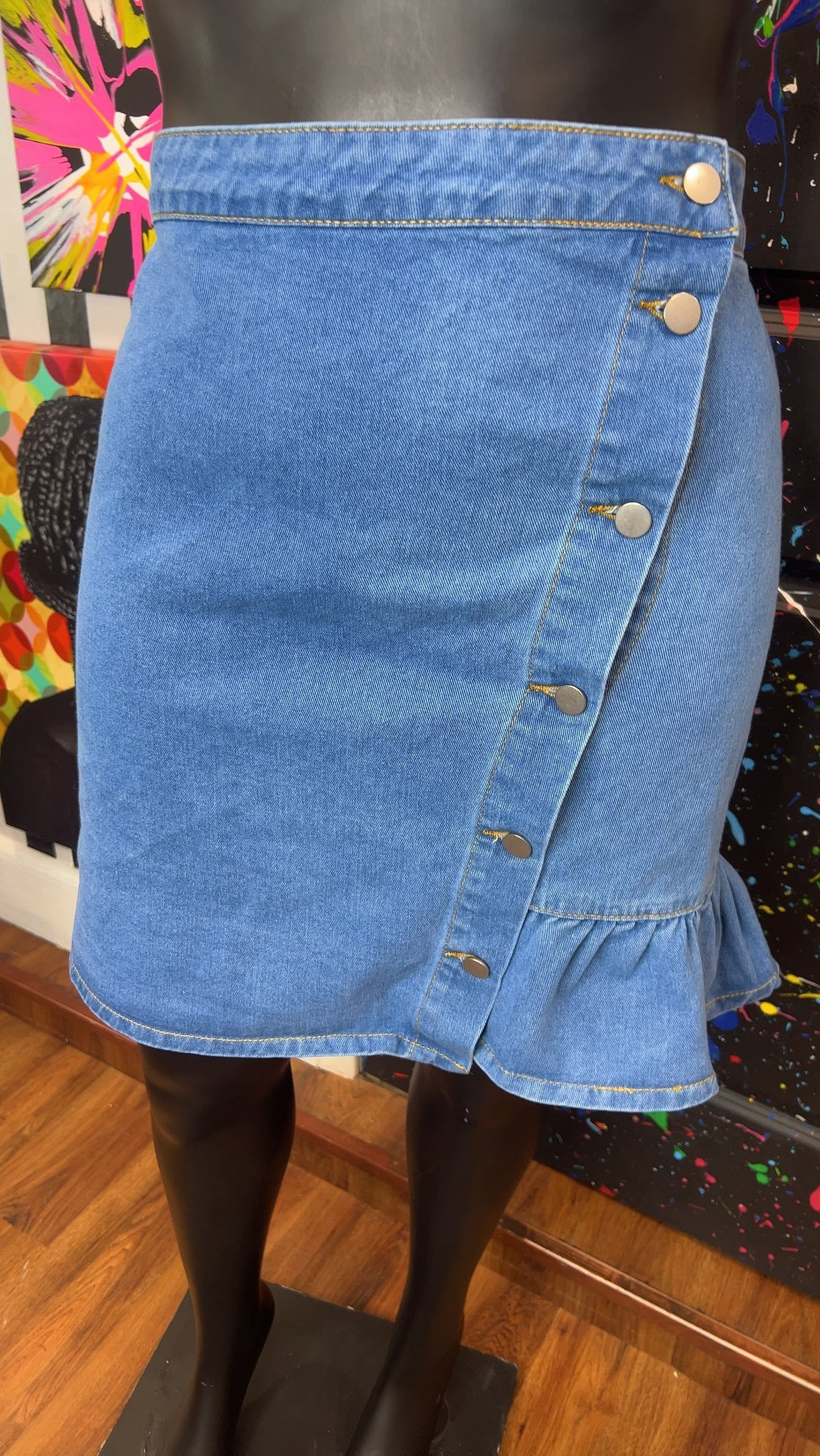 Vintage Denim Unique Skirt (18/20)