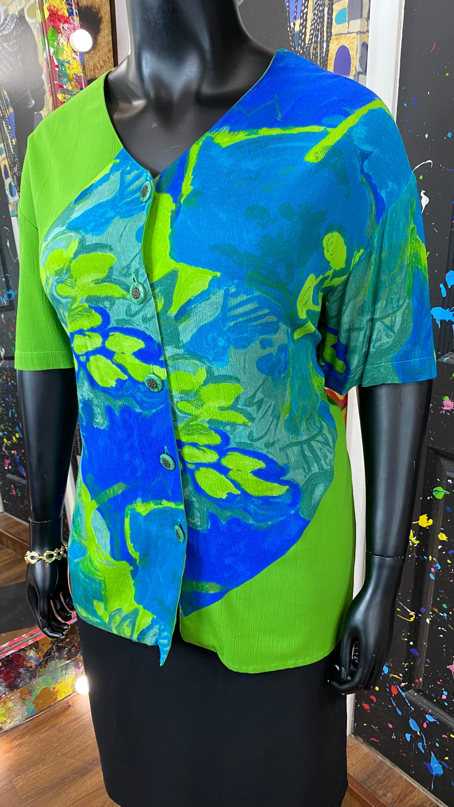 Vintage CMShapes Short Sleeve Blouse