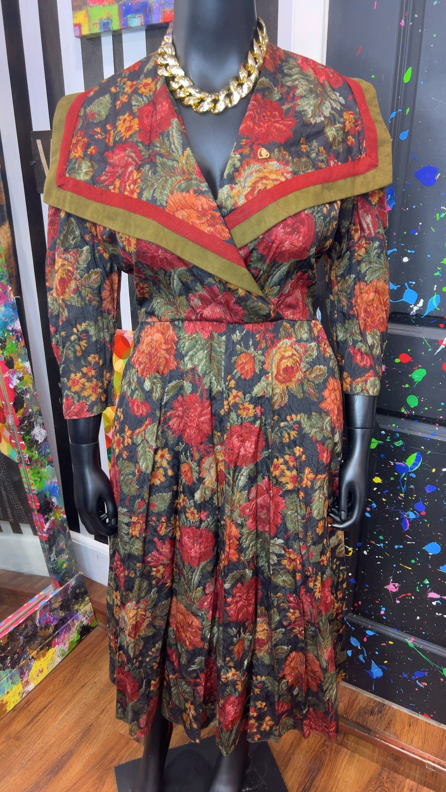 Vintage Sailor Style Dress (16)