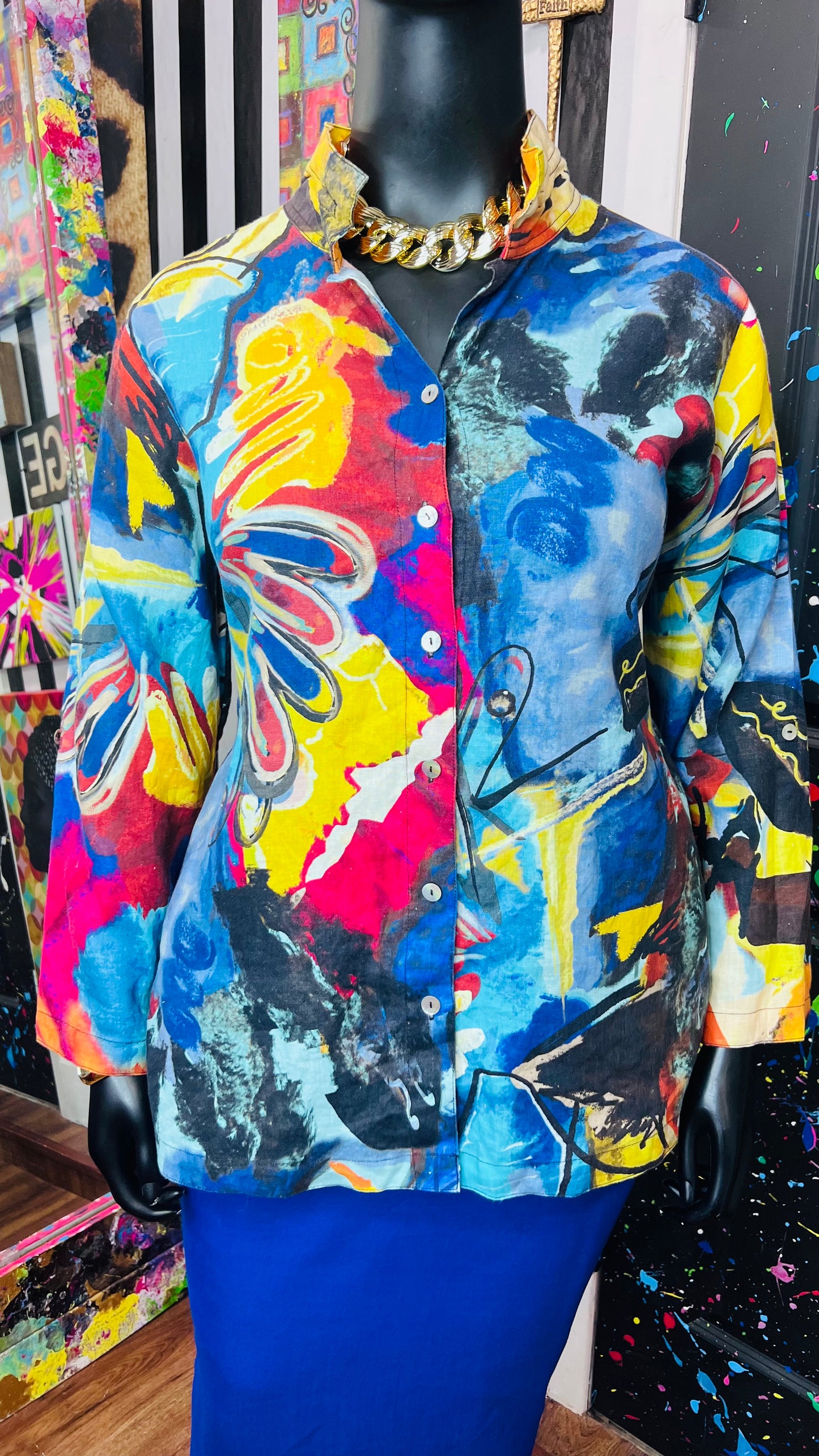 Abstract Water Color Blouse (20)