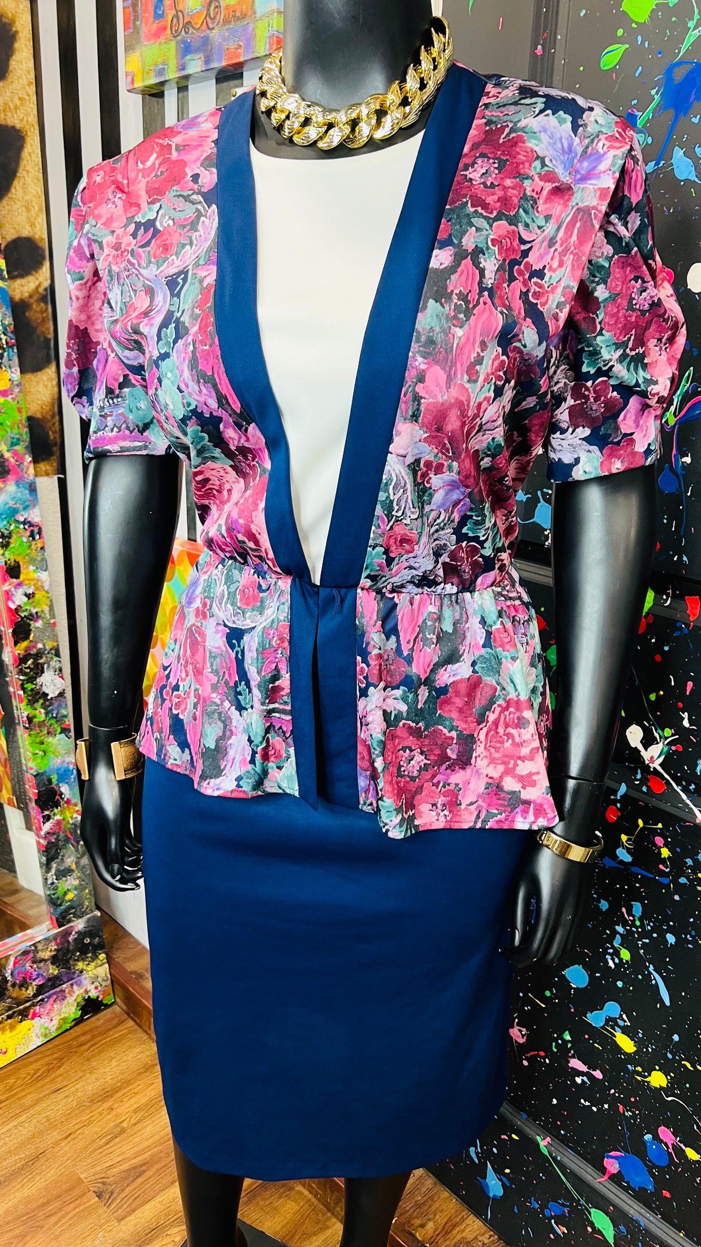 Vintage Floral Dress (20W)