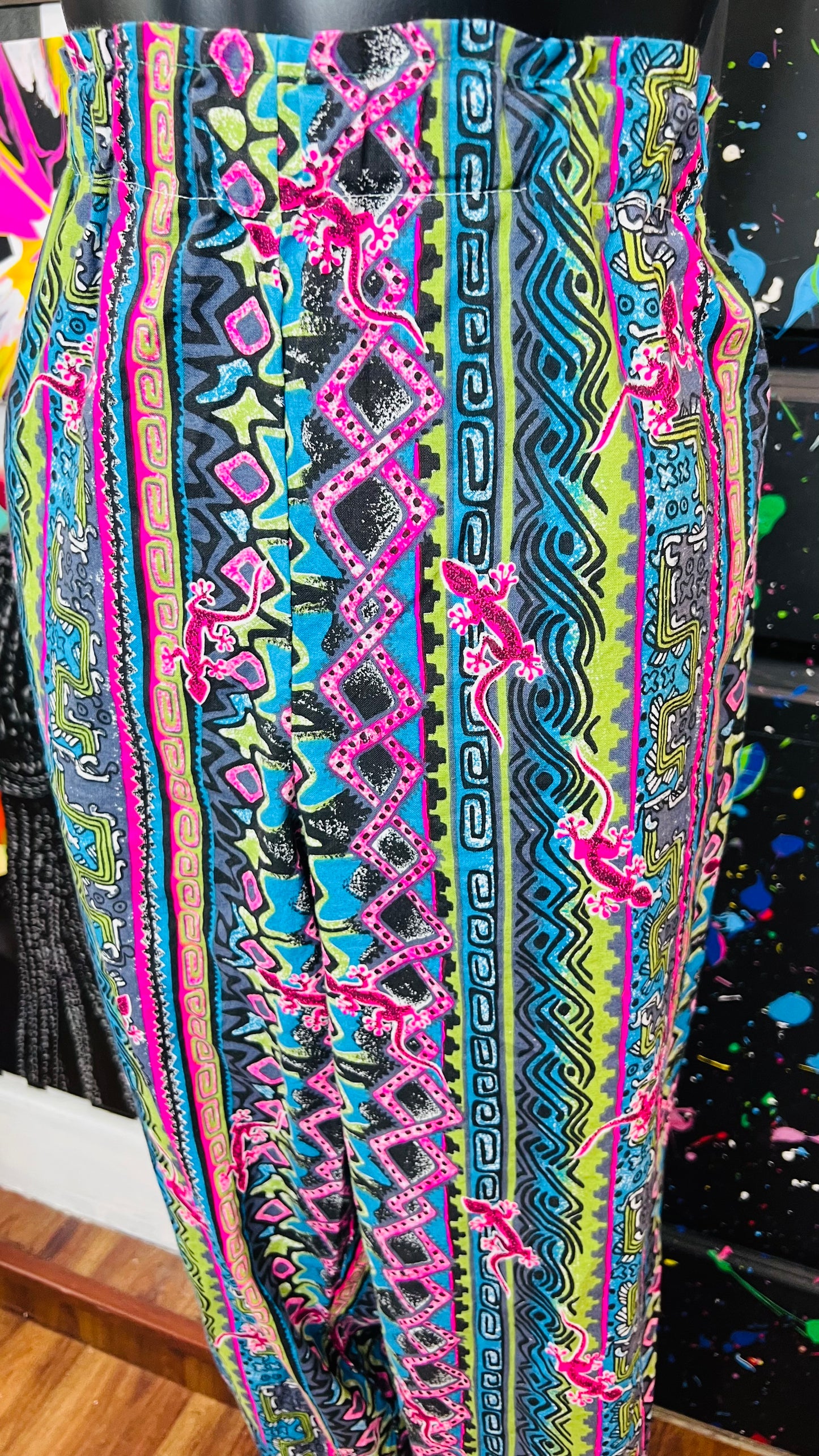 Vintage Cotton Handmade Lizzard Pants (14)