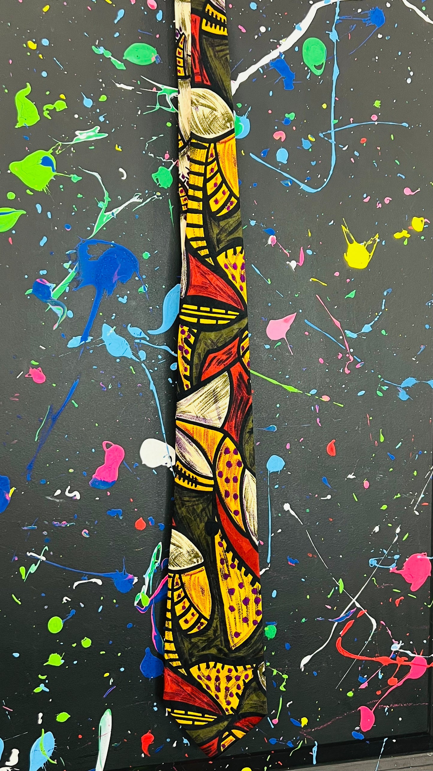 Vintage Abstract Neck Silk Tie