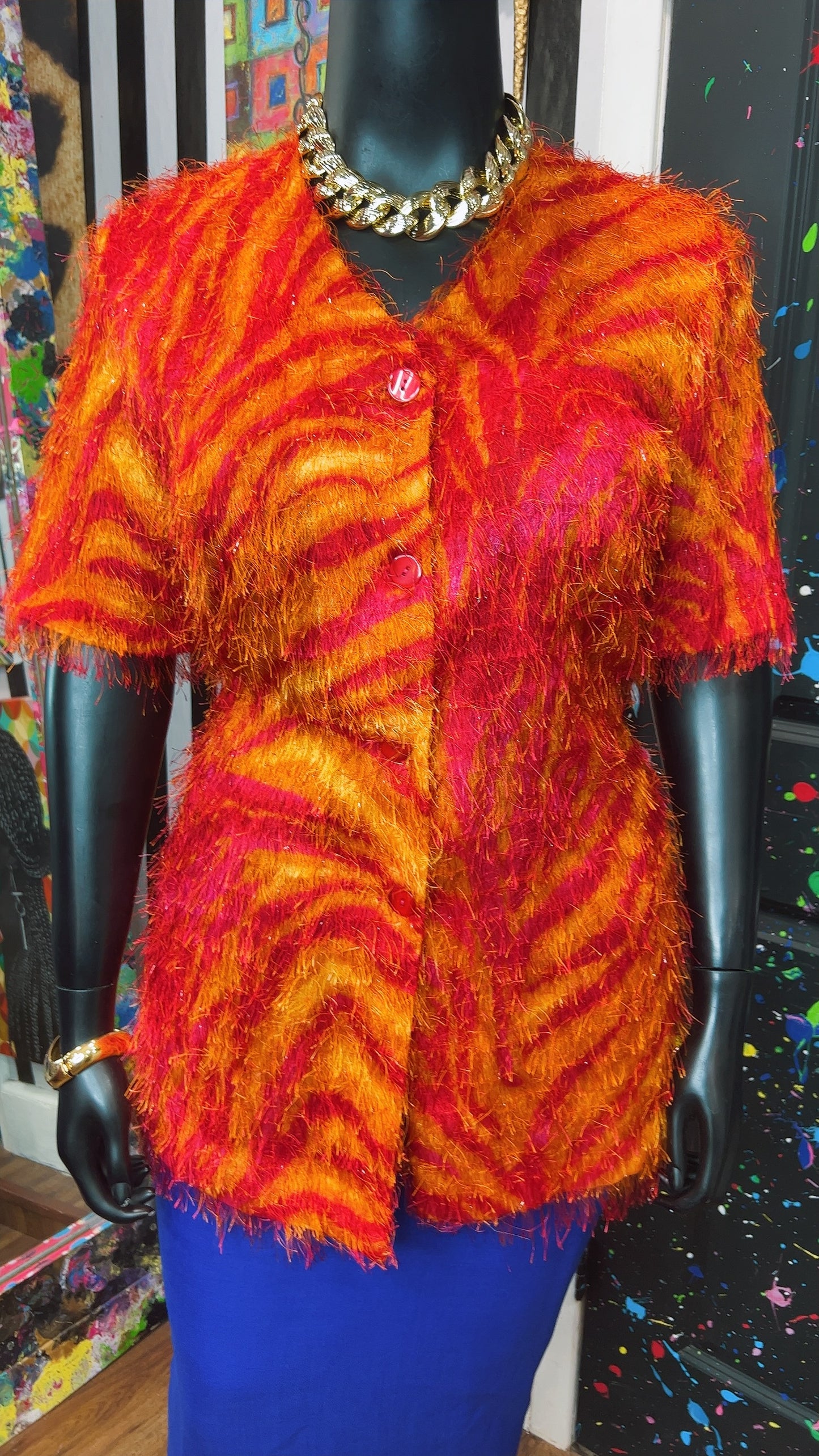 Vintage ‘Strawberry Lemonade’ Shaggy Blouse (18)