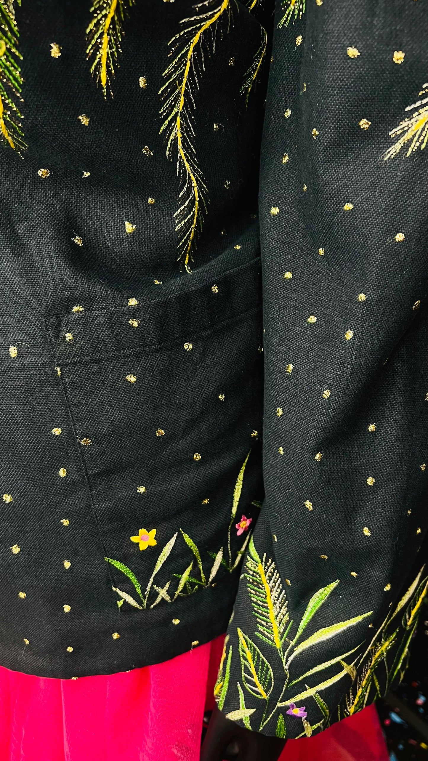 Vintage Flamingo Shimmer Blazer (24)