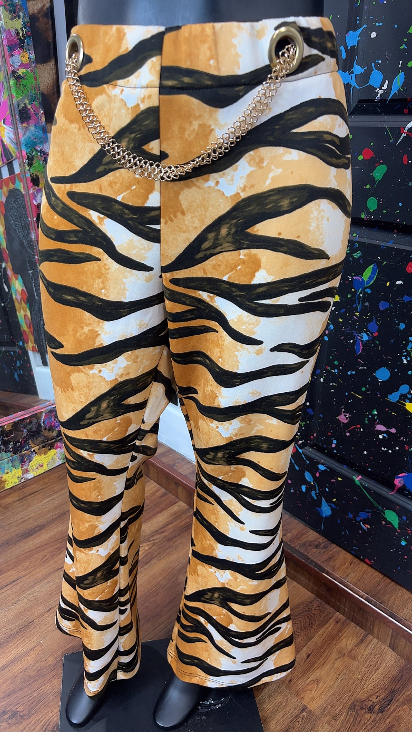 Animal Print Flare Leg Pants -New w/Tags (20)