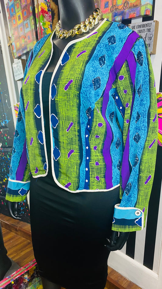 Vintage Cropped Funky Blazer (20)