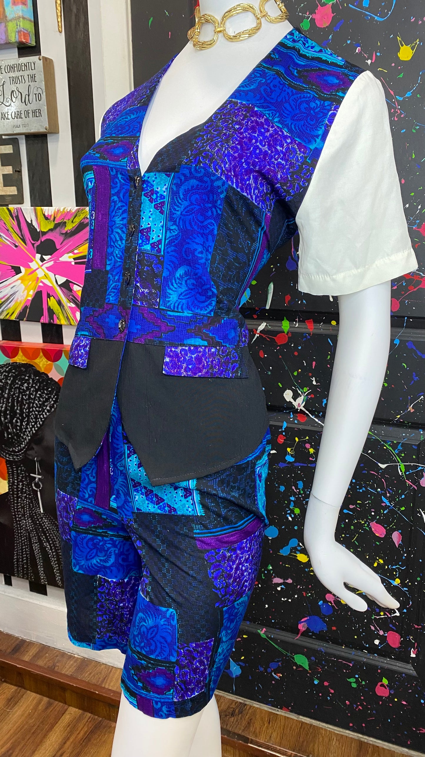 Vintage Abstract 90’s Shorts Set (12)