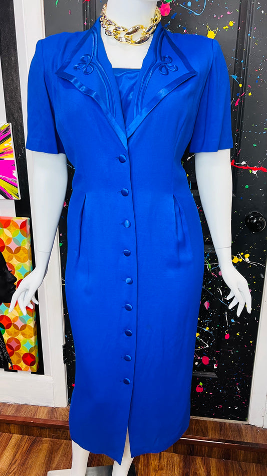 Vintage ‘Blues’ Statement Dress (20W)