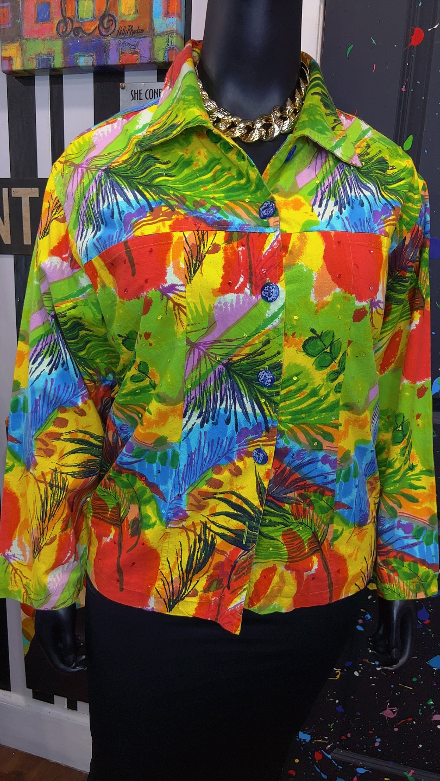 Vintage Floral Sequin Jacket (24)