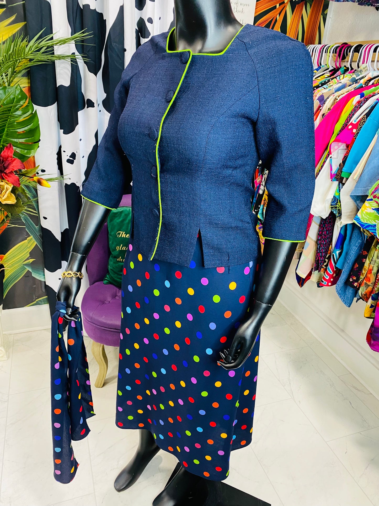 Vintage Leslie Fay 3 piece Skirt Set