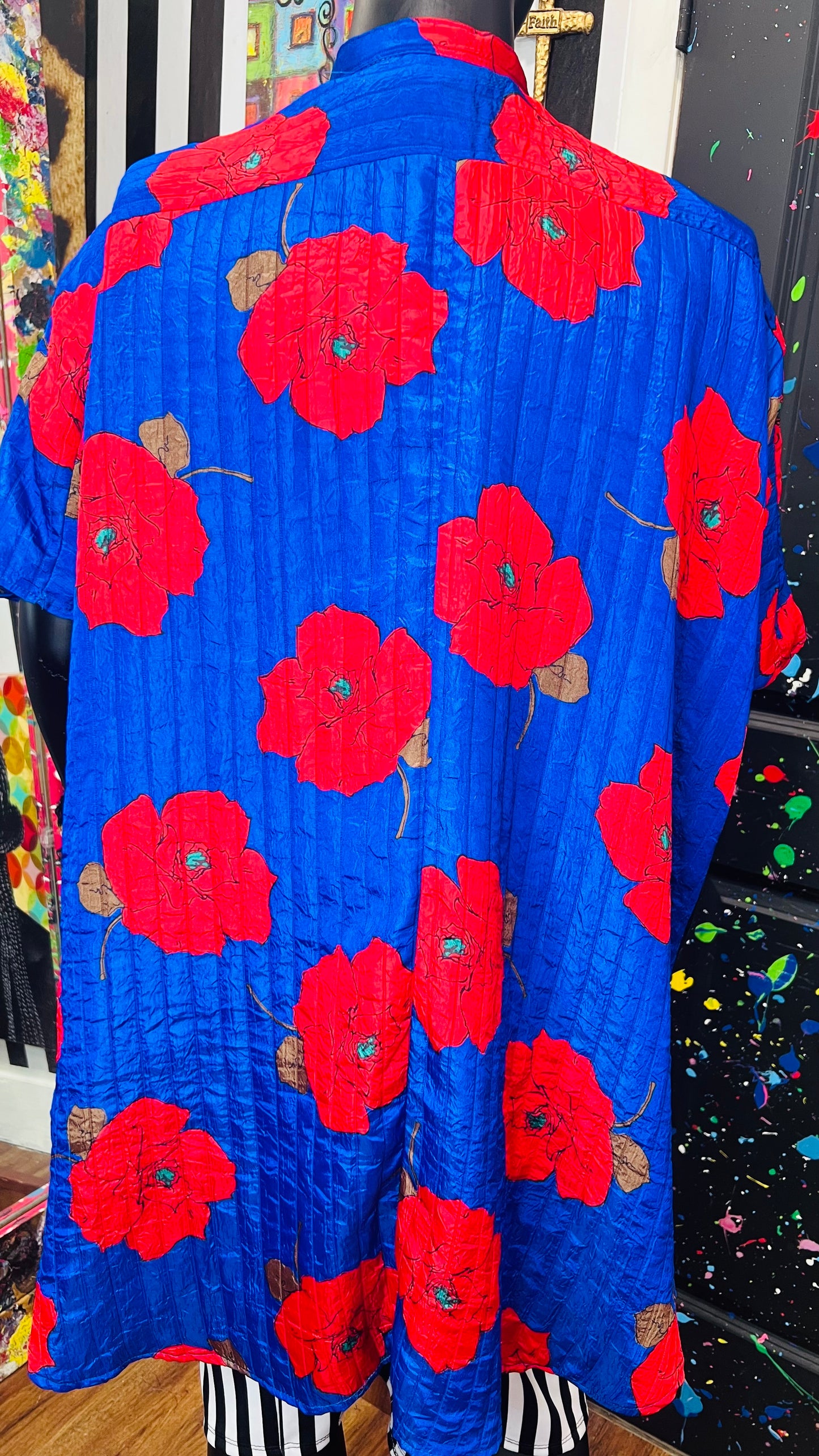 Vintage Floral Unique Blouse (OS)