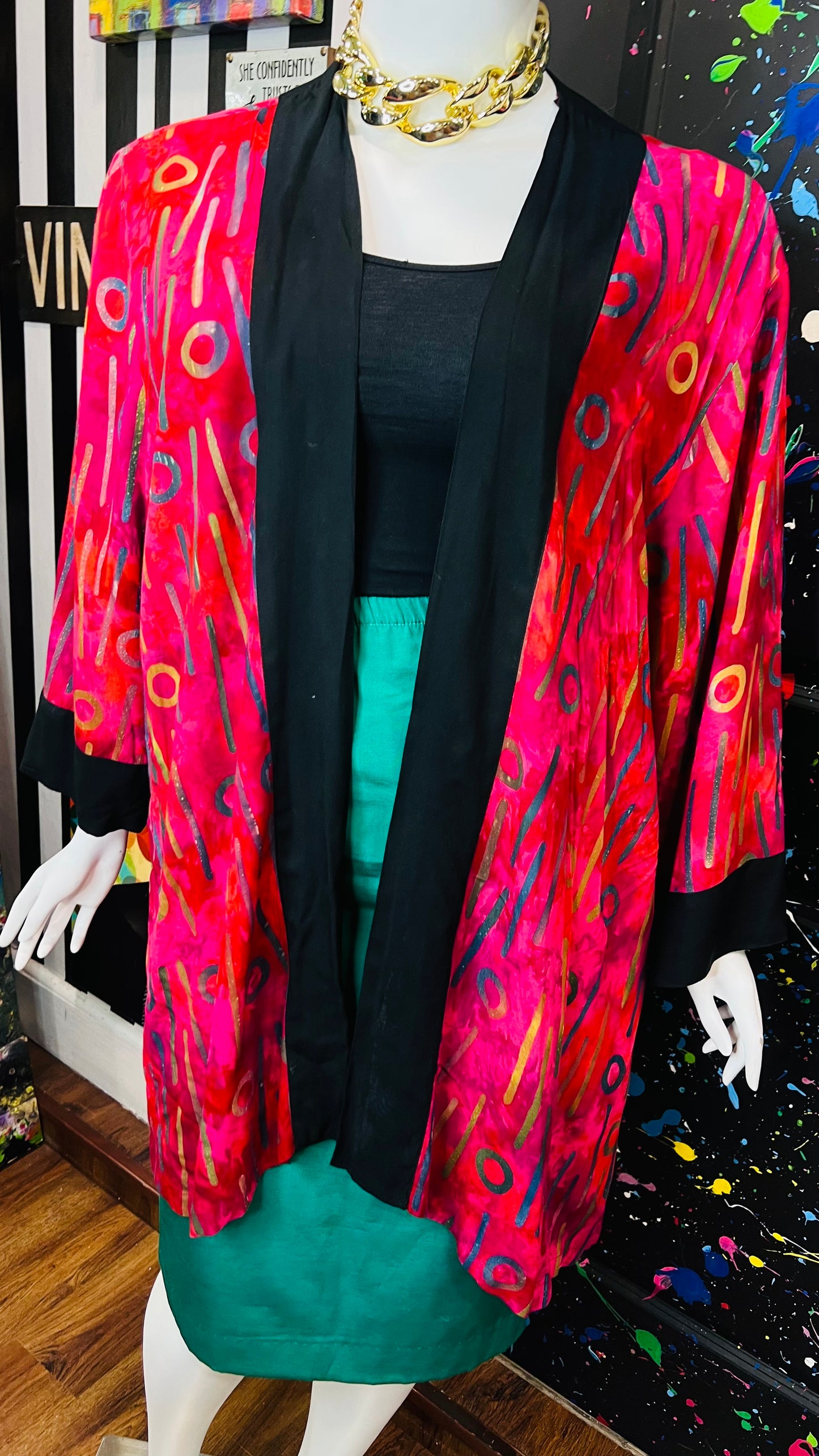 Rayon Abstract Duster (OS)