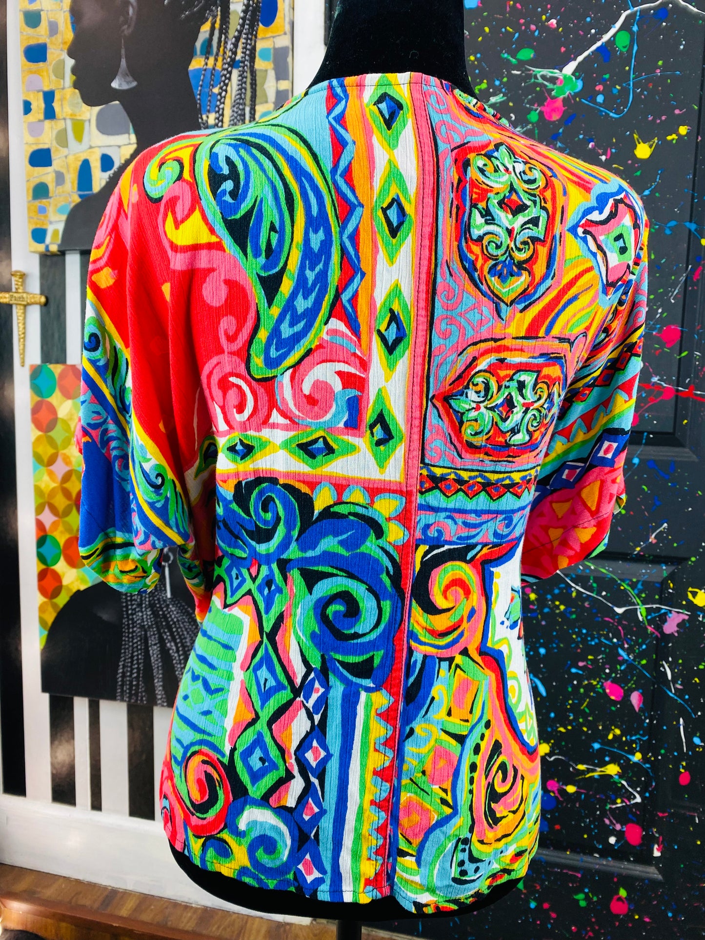 Vintage Carole Little Short Sleeve Blouse