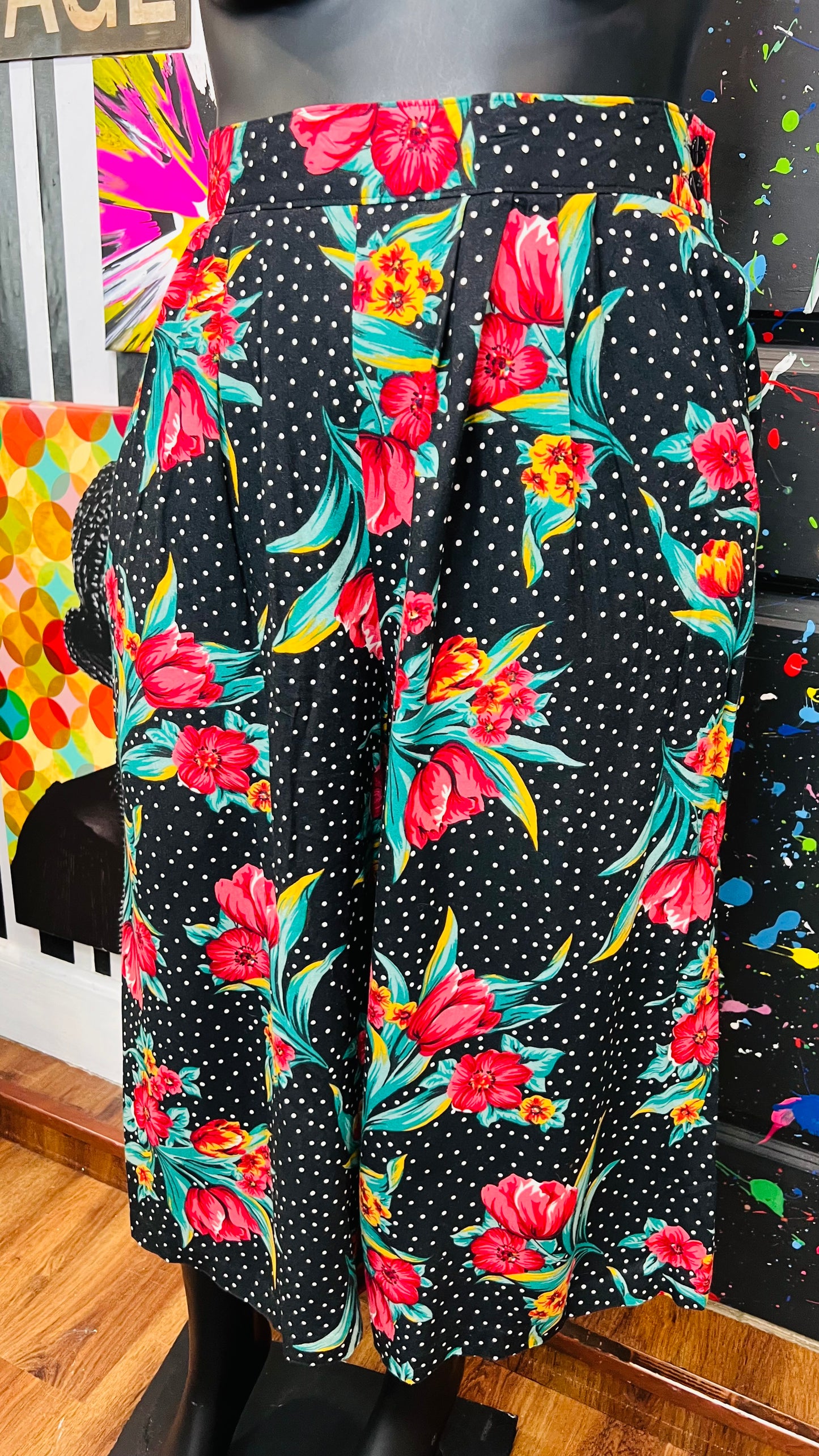 Vintage Polka Dot & Floral Gaulchos (18)