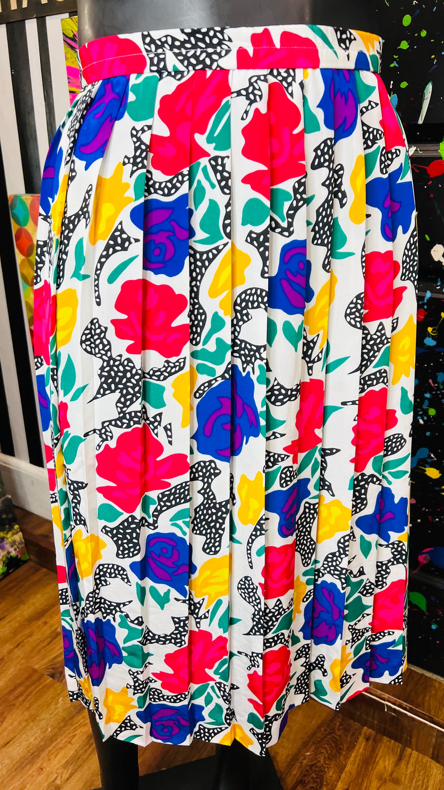Vintage Abstract Print Skirt (16)