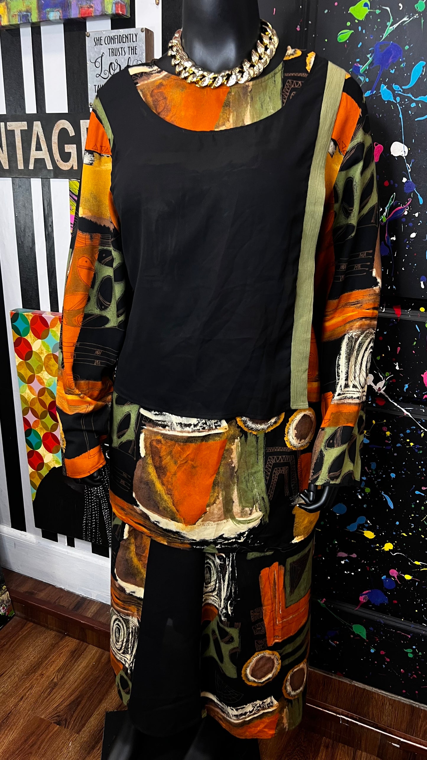 Vintage 90’s Abstract Skirt Set (22)