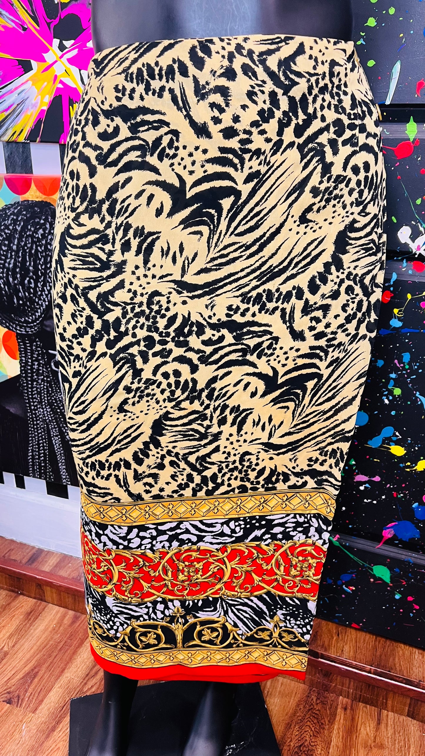 Vintage Animal Print & Nautical Print Skirt (22)