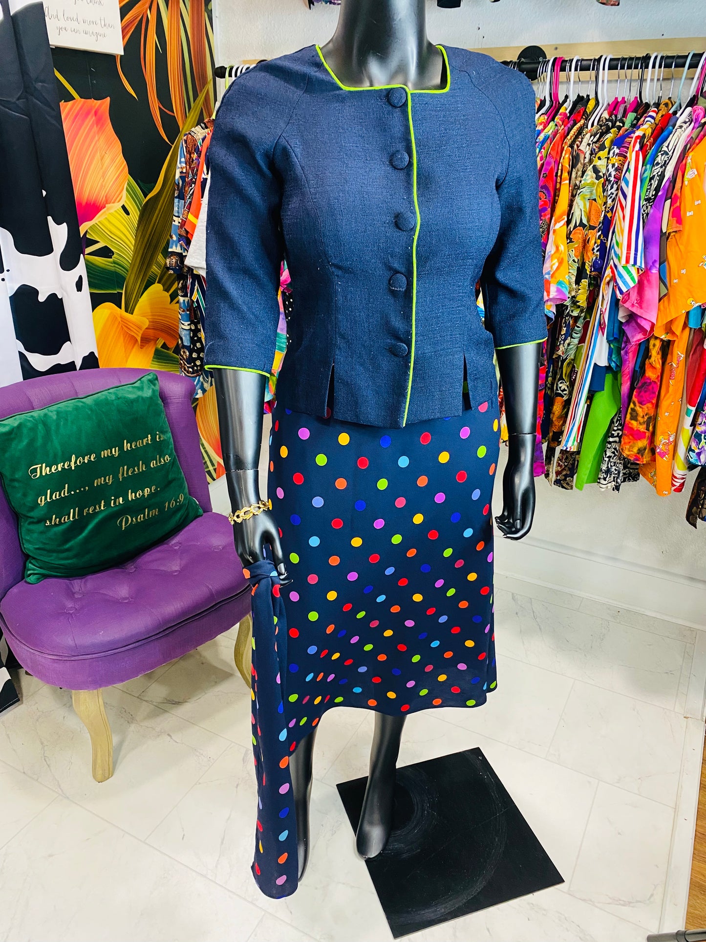 Vintage Leslie Fay 3 piece Skirt Set