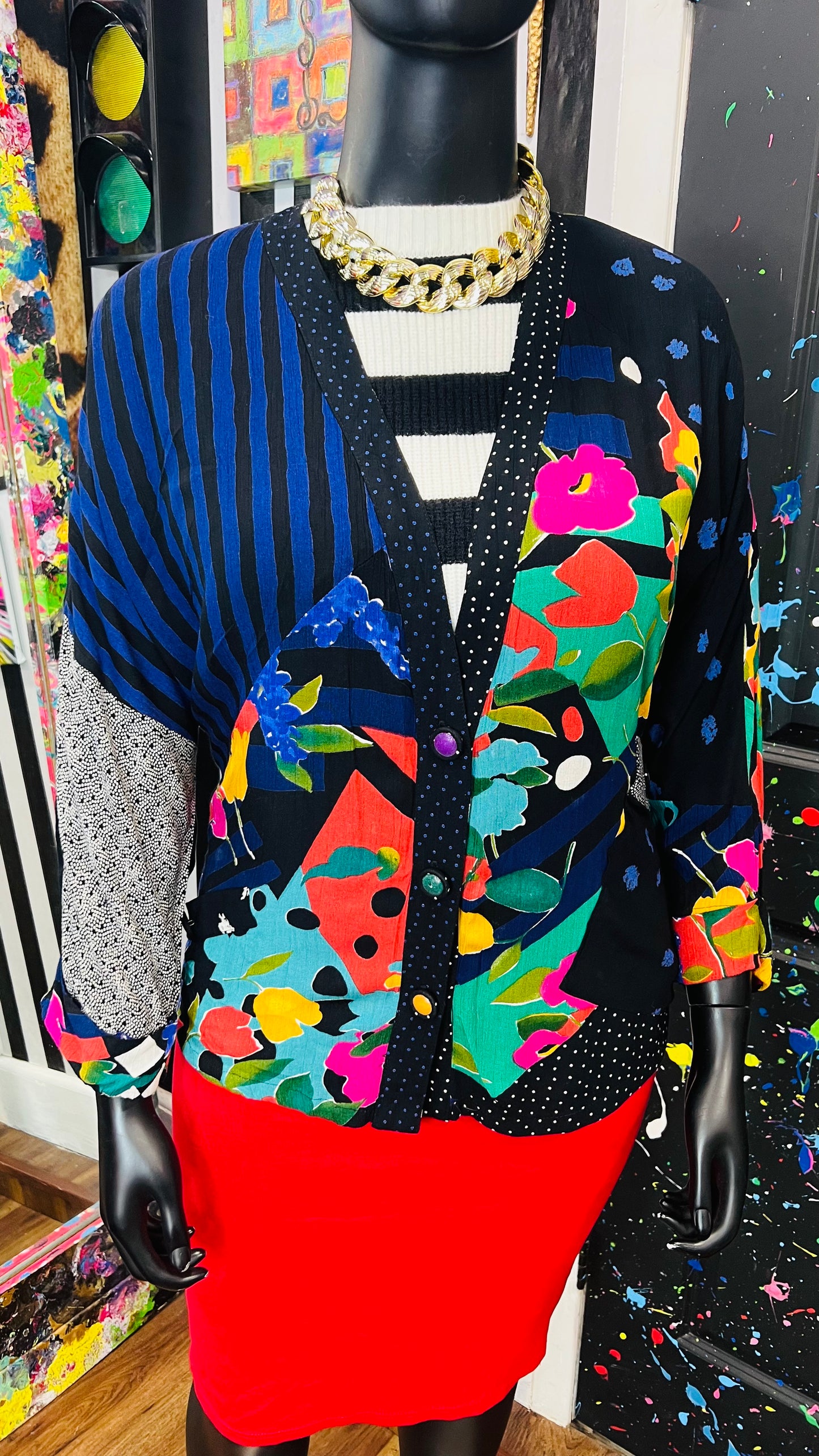 Vintage Carole Little Rayon Jacket (20)