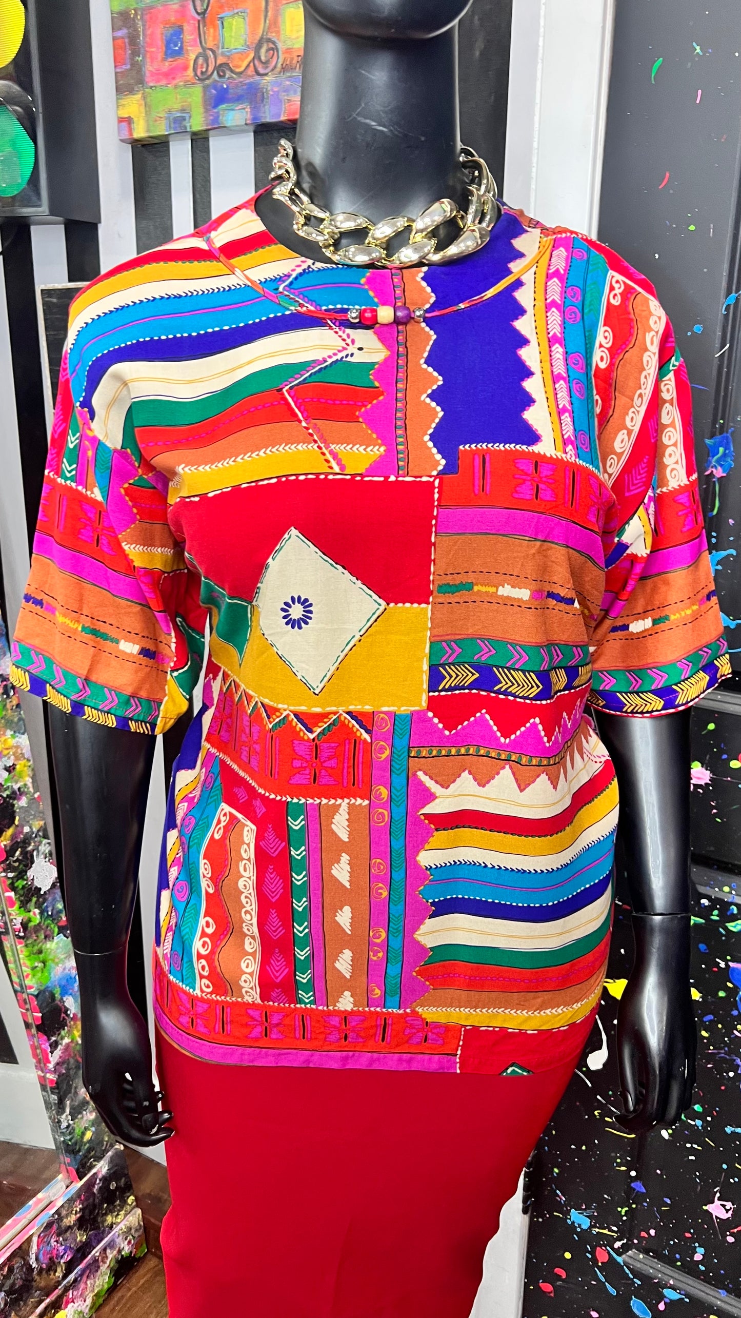 Vintage 100% Rayon Choon Of California Blouse (22)