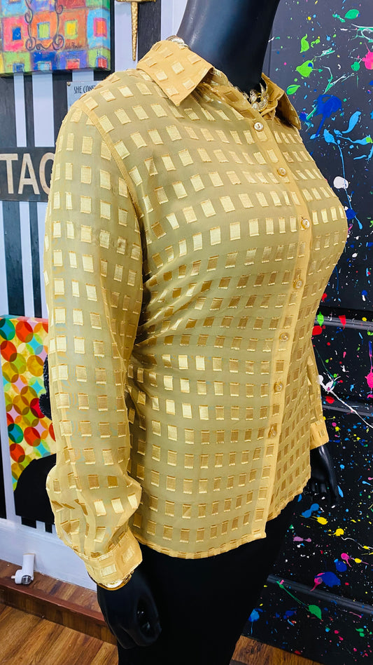 Vintage Gold Sheer Blouse (18)