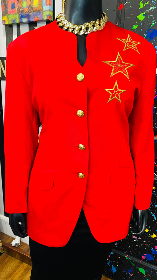 Vintage Red Blazer w/ God Star (22)