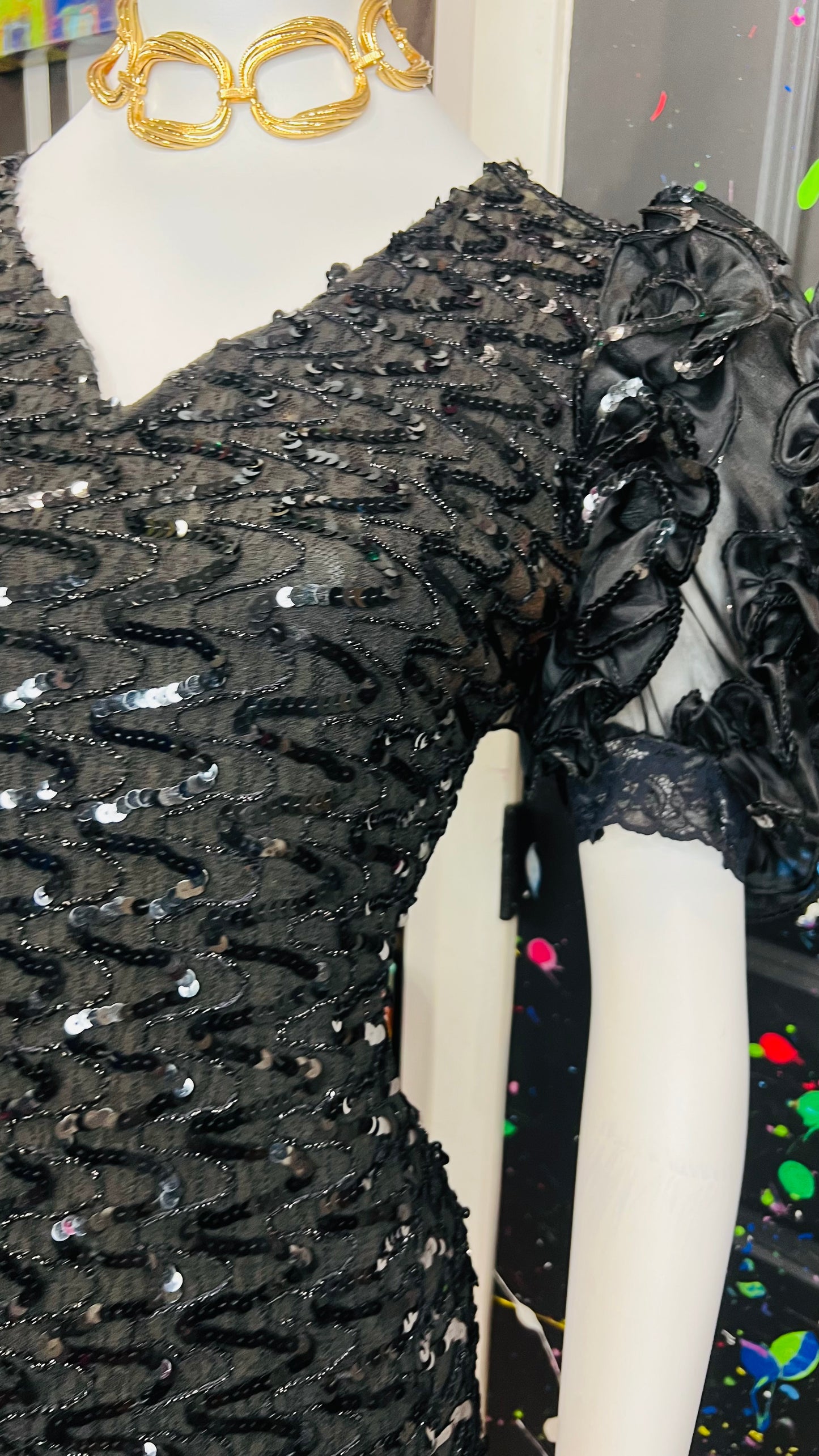 Vintage Sequin Formal Dress (14)