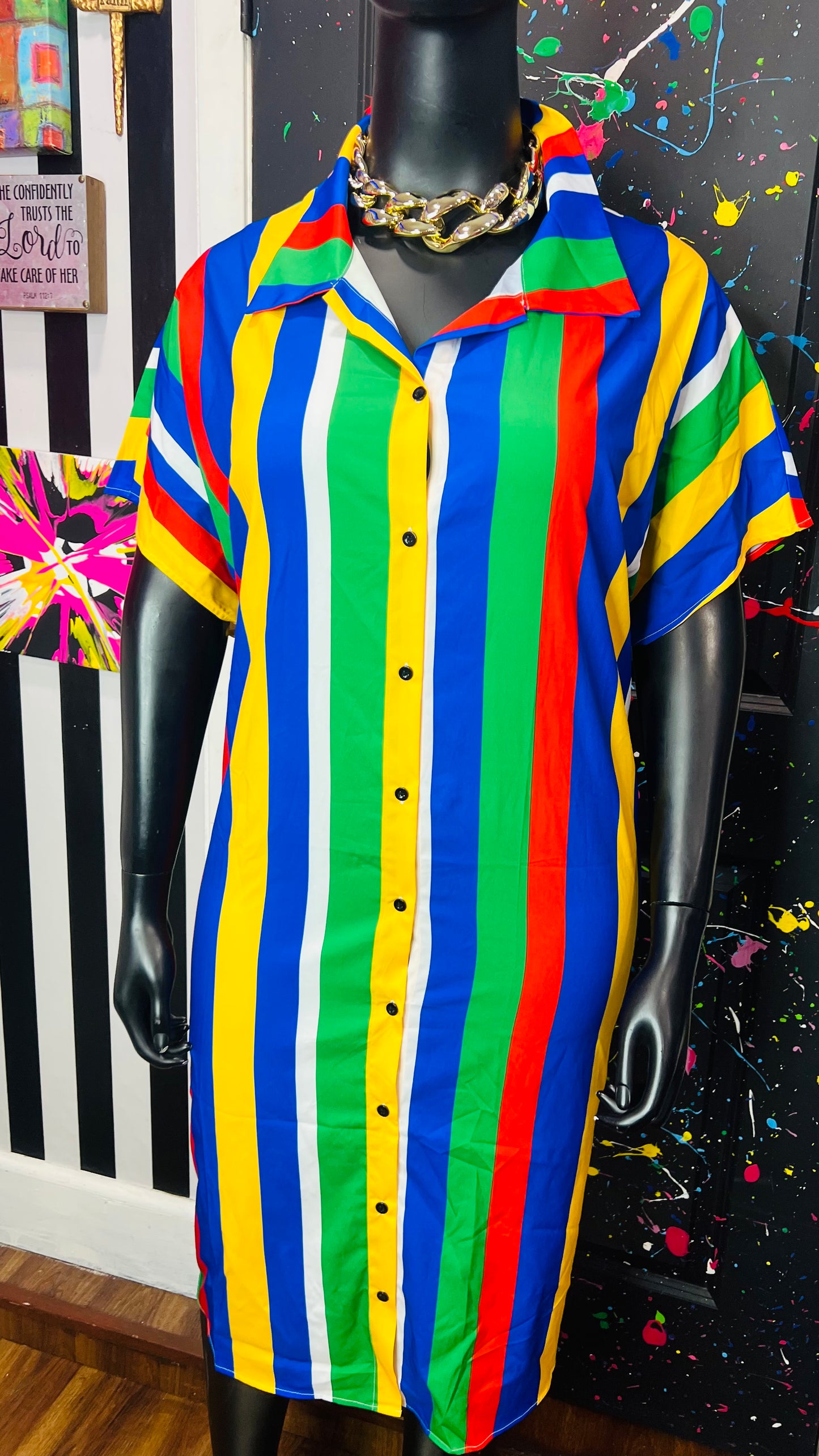 Color Block Shirt Dress (24)