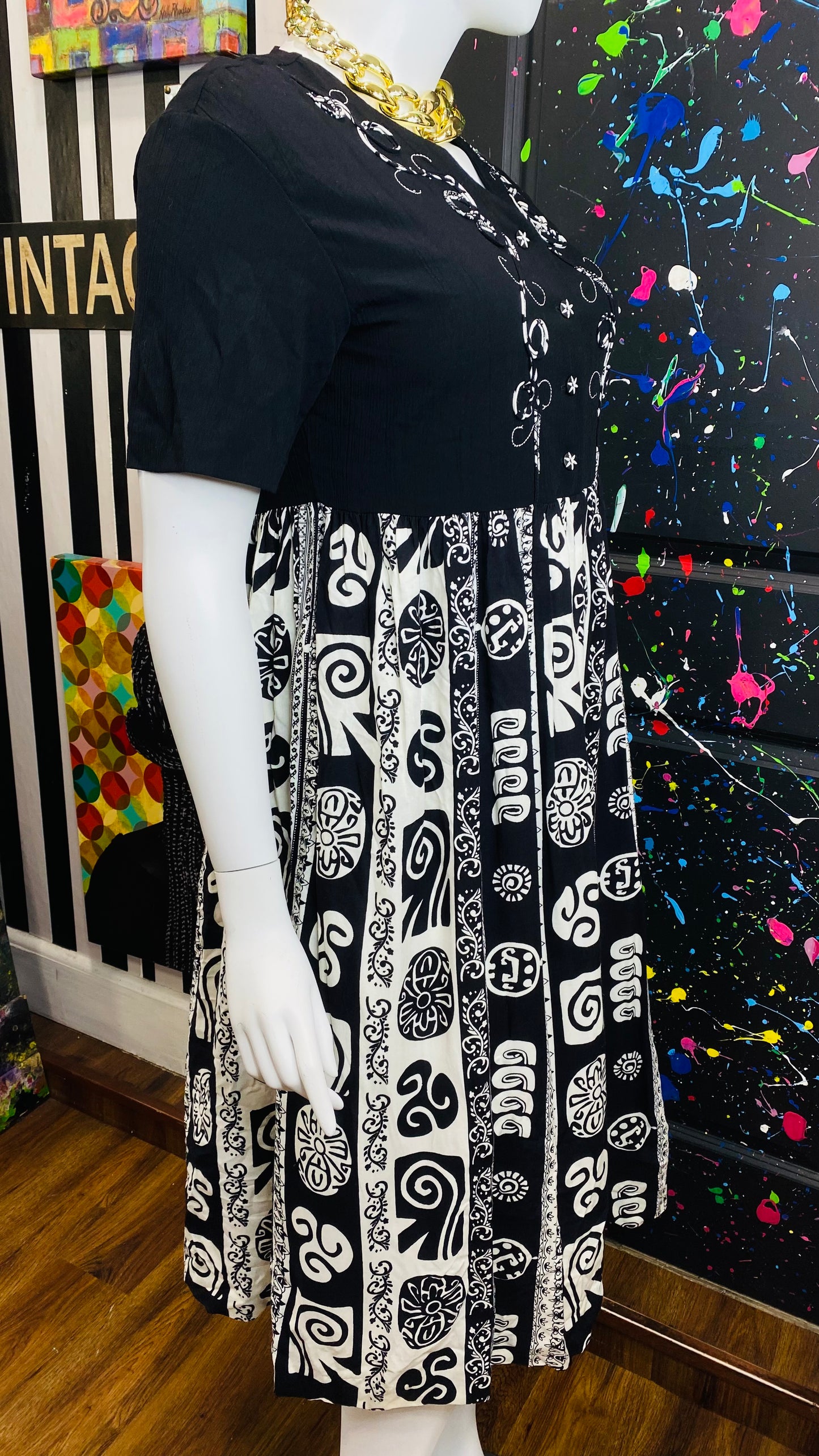 Vintage Black & White Dress (14)