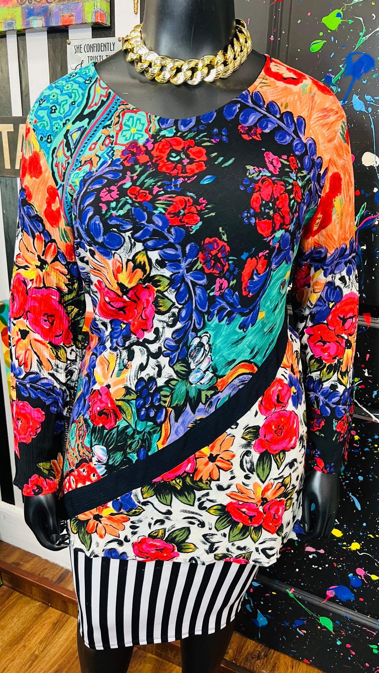 Vintage Carole Little Rayon Blouse (16)