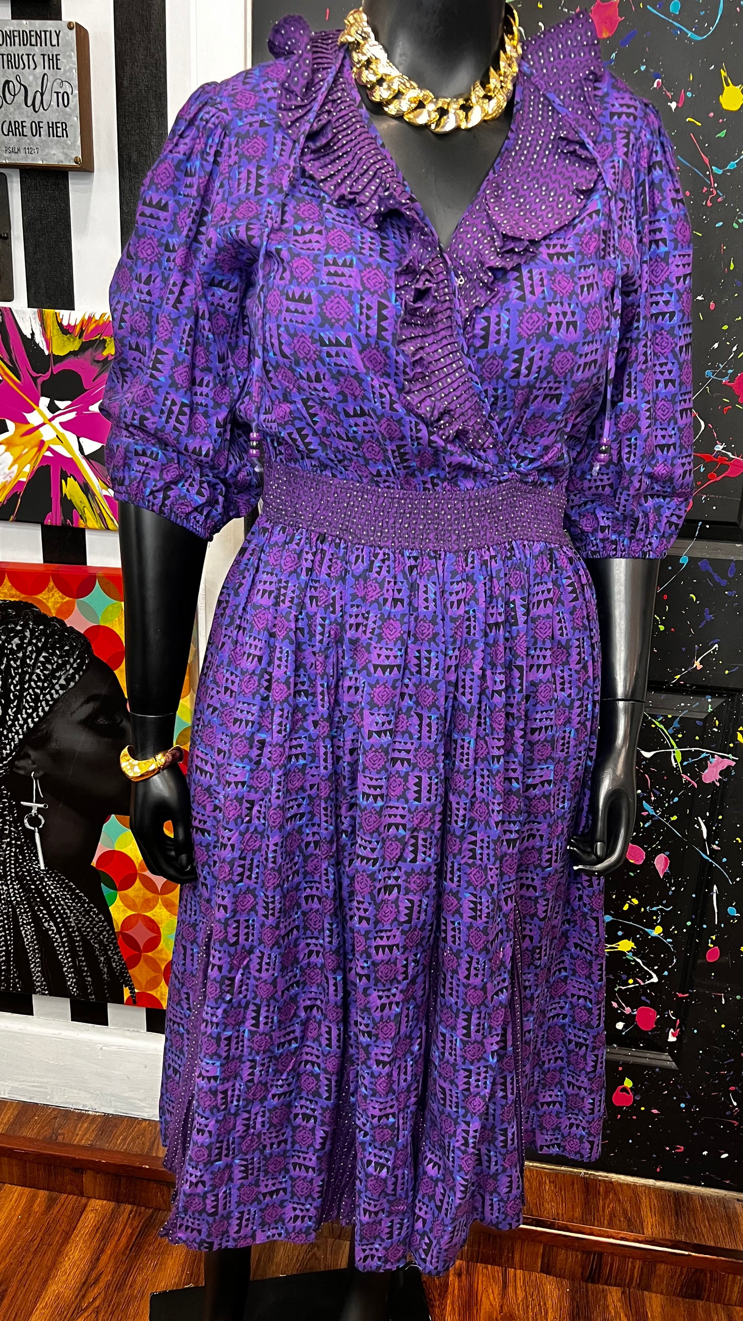 Vintage Layered Ruffled Dress (14)