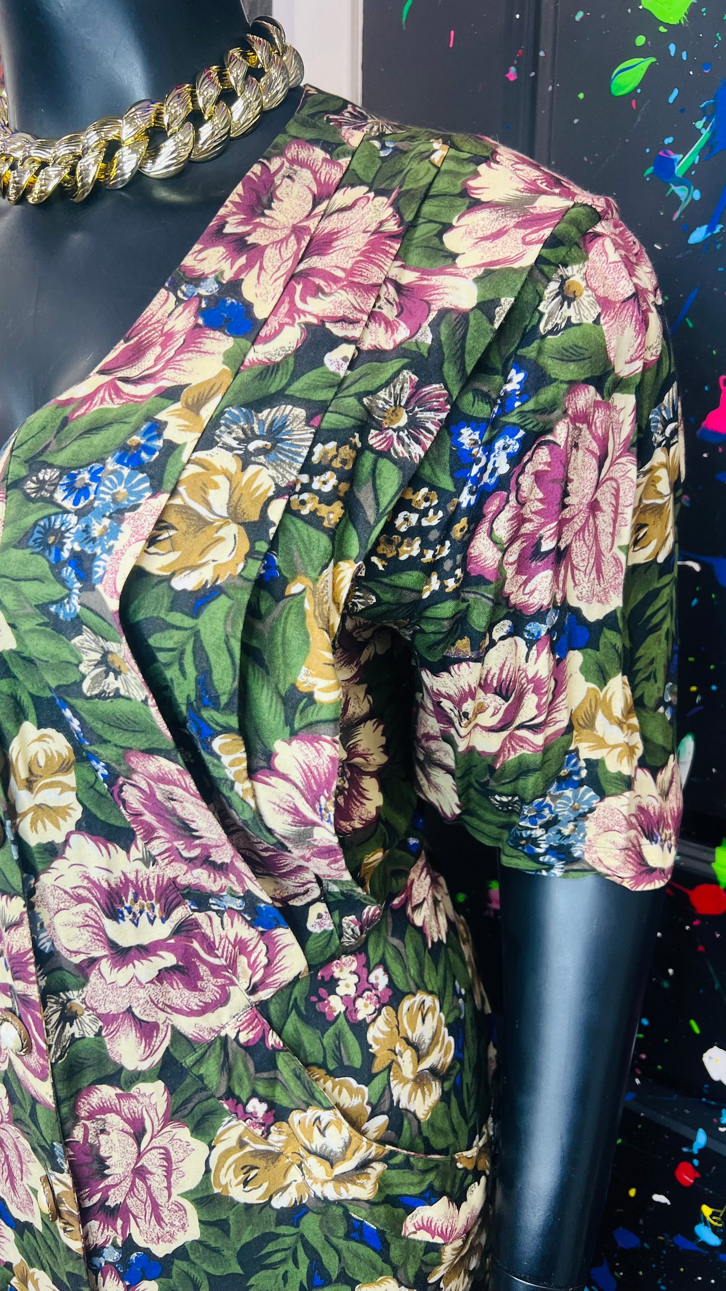 Vintage Floral Rayon Dress (22)
