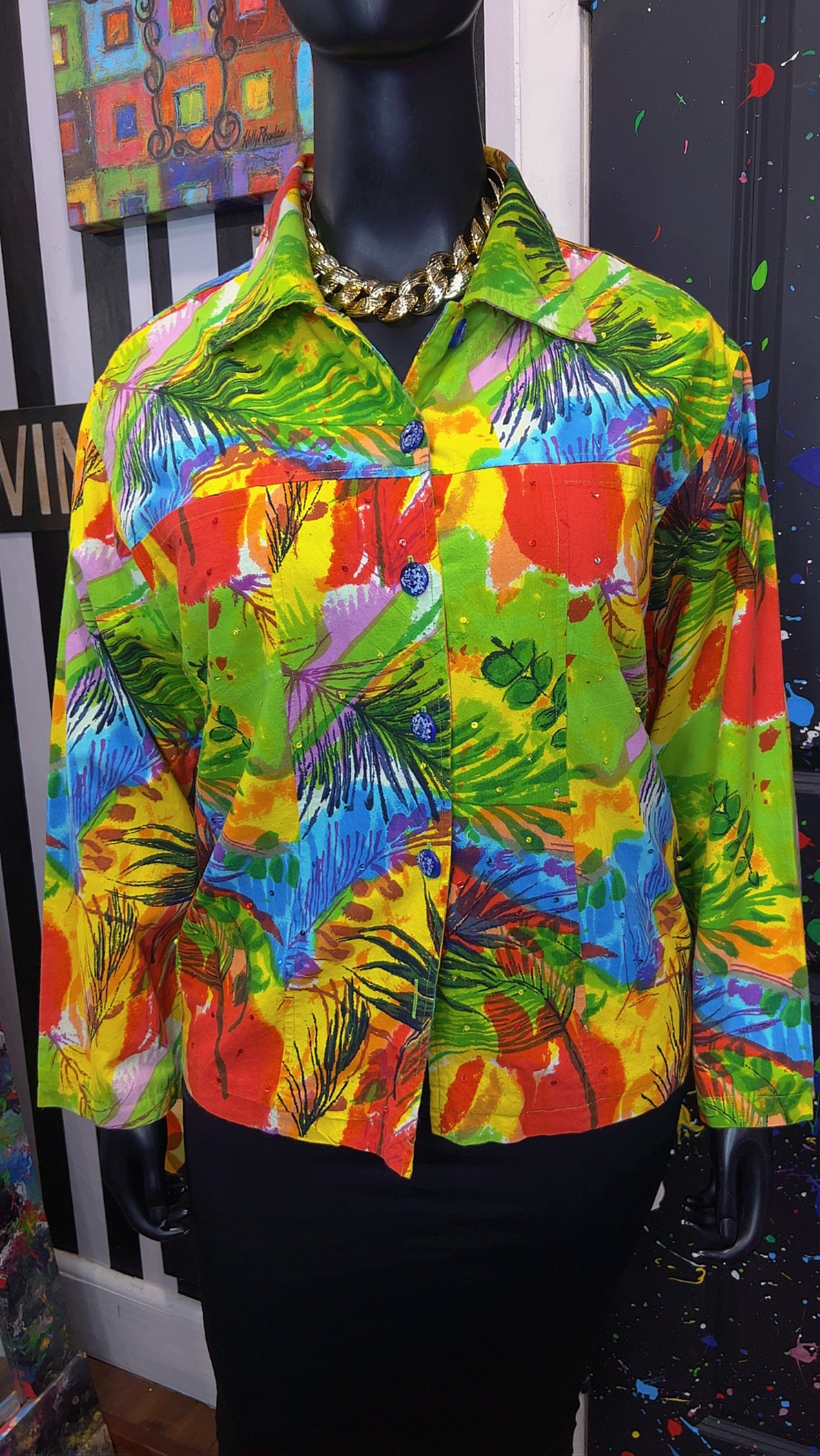 Vintage Floral Sequin Jacket (24)