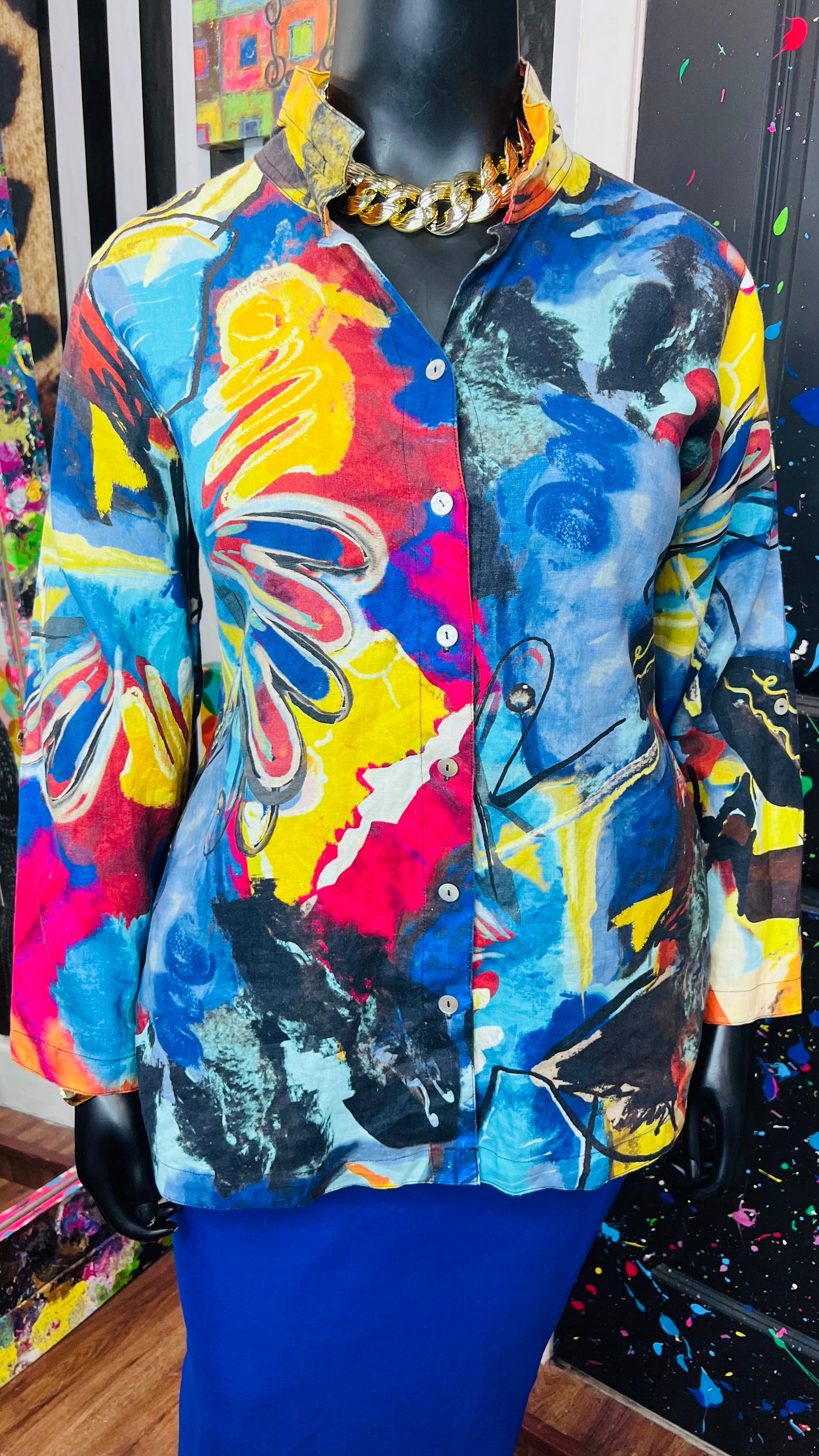 Abstract Water Color Blouse (20)