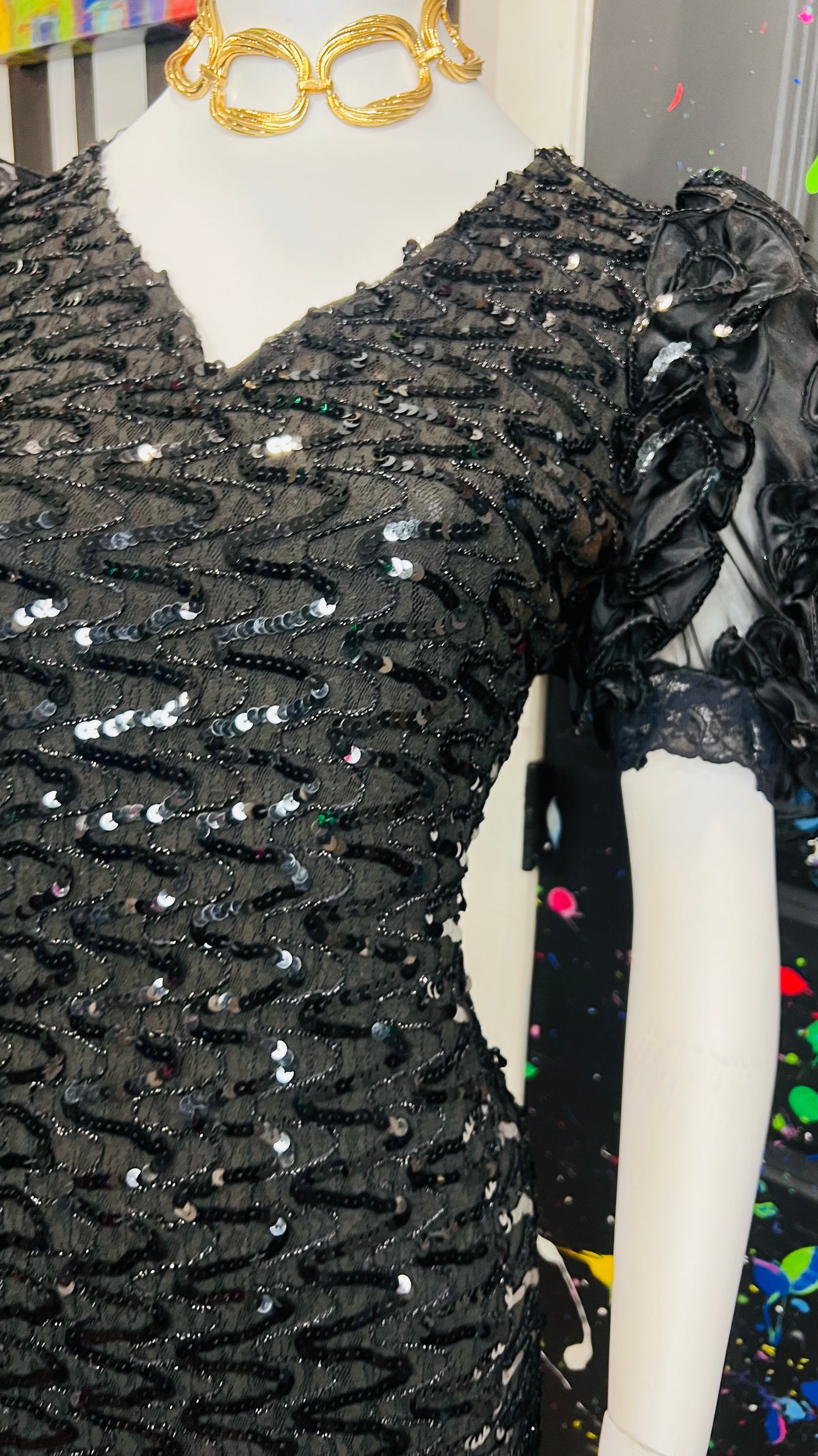 Vintage Sequin Formal Dress (14)