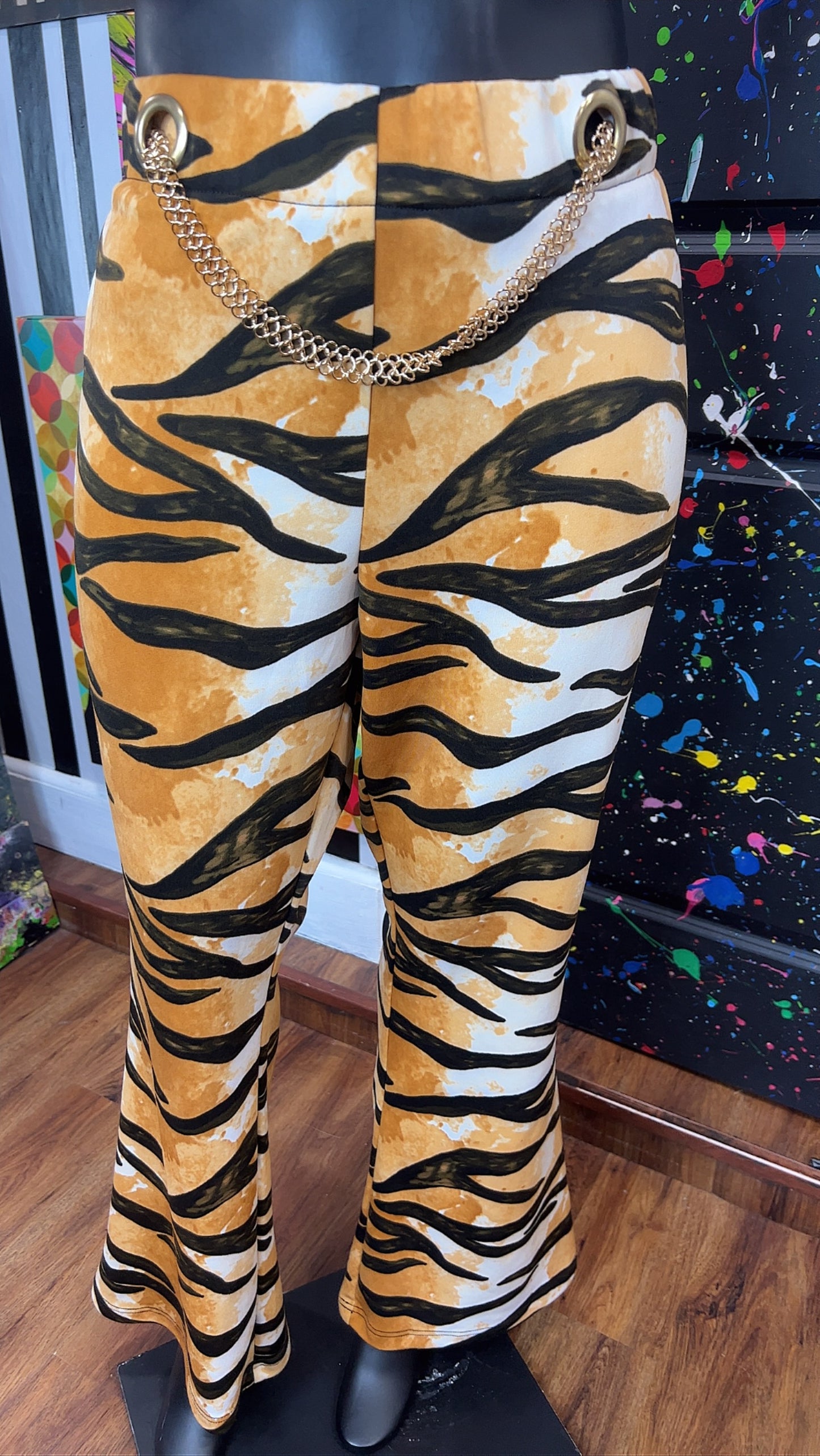 Animal Print Flare Leg Pants -New w/Tags (20)