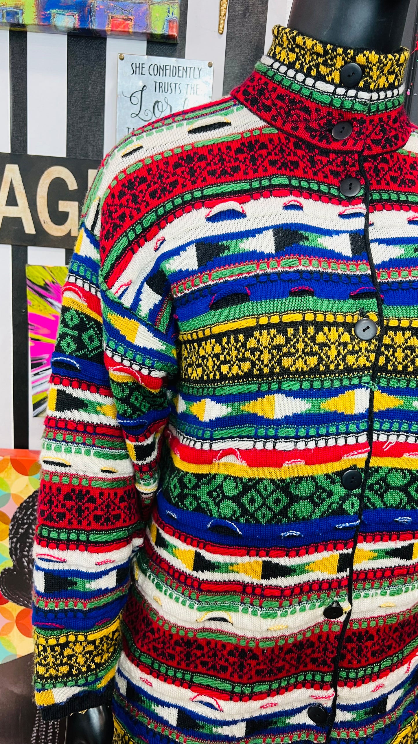 Vintage 3D Knit Coogi Like Lined Sweater (22)
