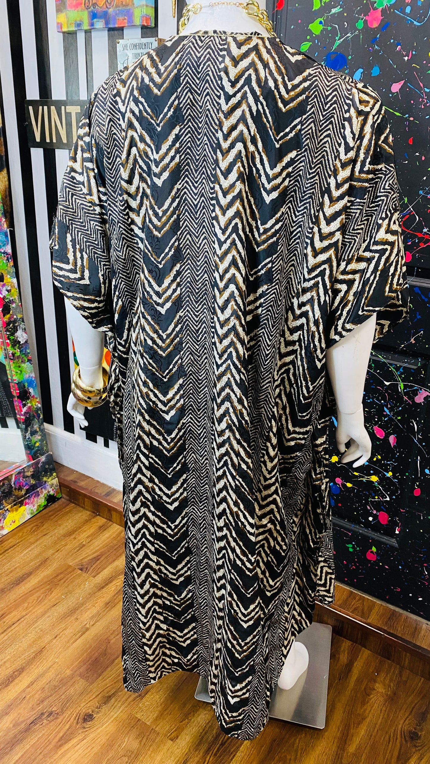 Vintage Animal Print Kaftan (OS)