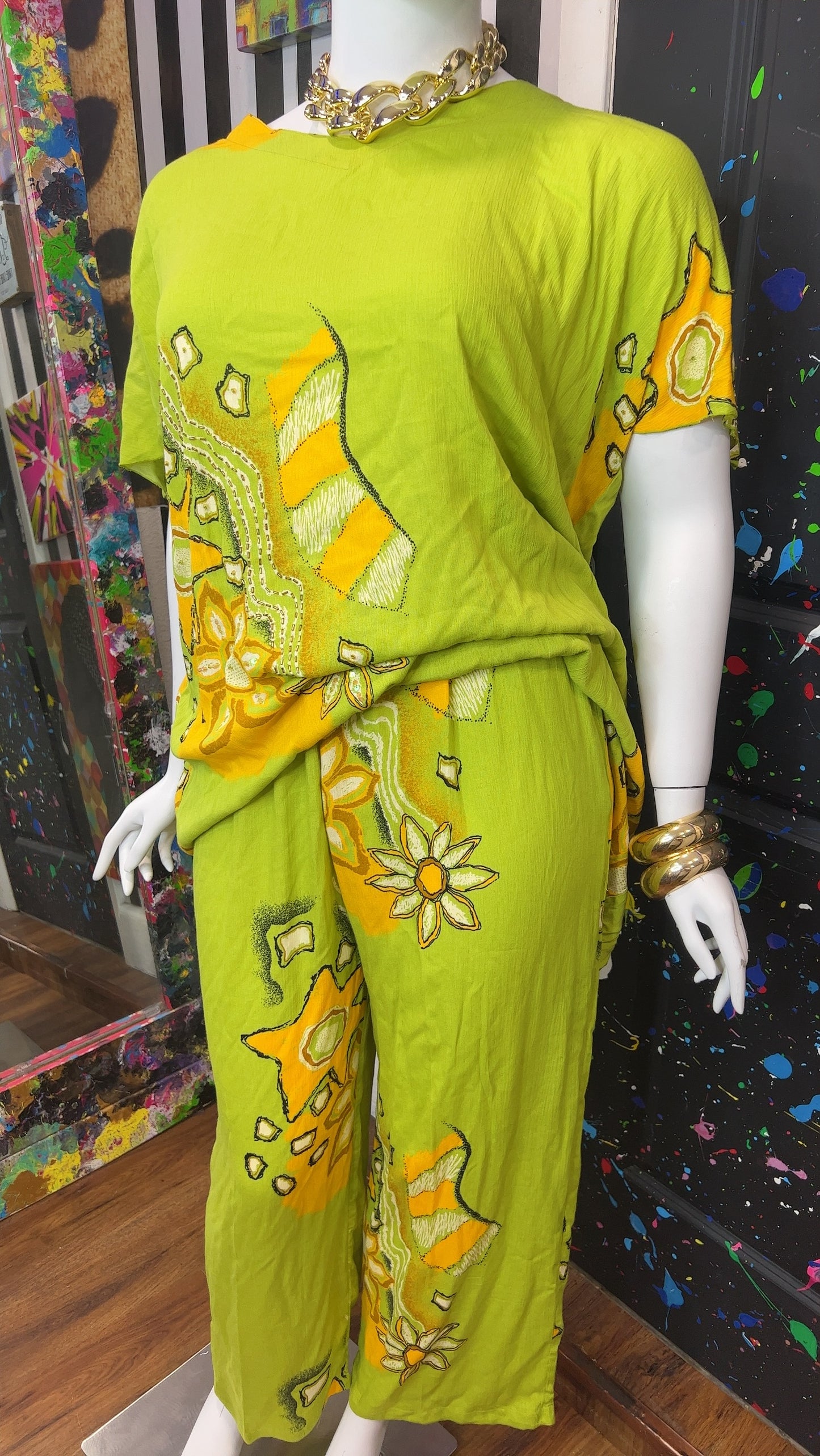 Vintage Traditional African Pants Set- Deadstock New never Worn (