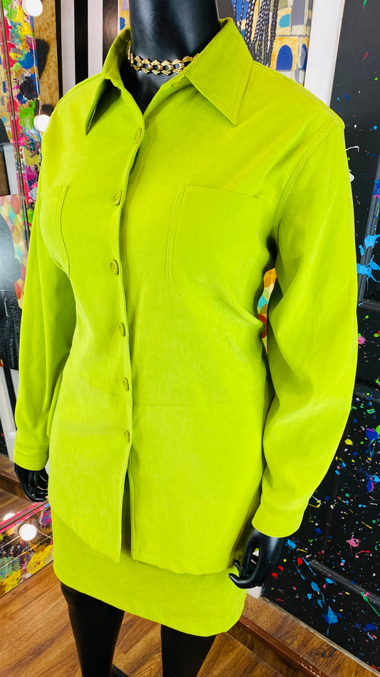 Avenue Green 2 piece Skirt Set